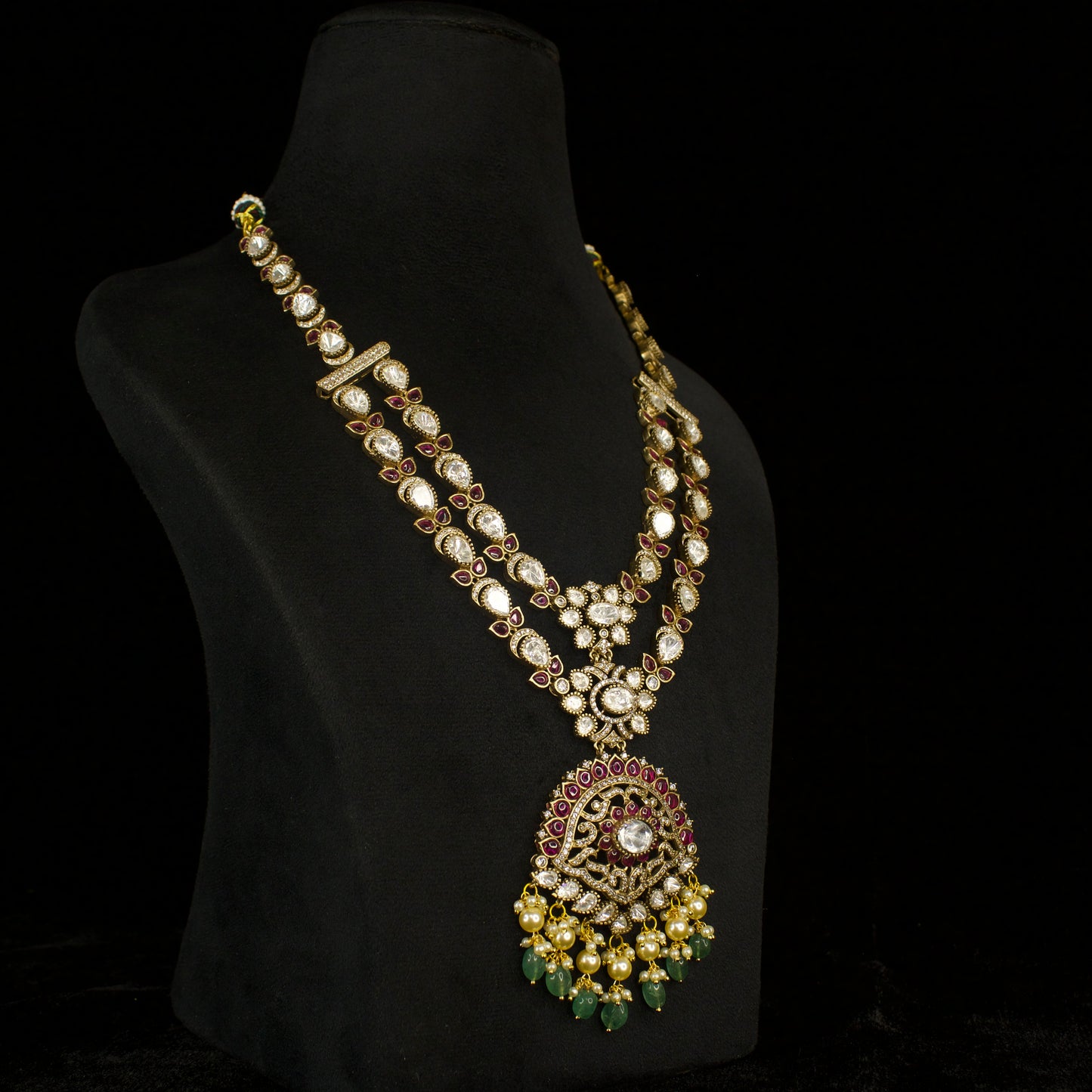 Two-Step Diamond Victorian Necklace Set