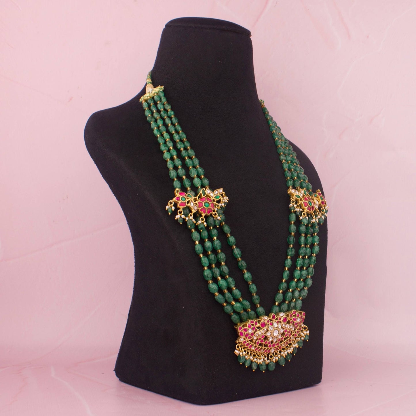 Bridal Wear Jadau Kundan Beads Mala