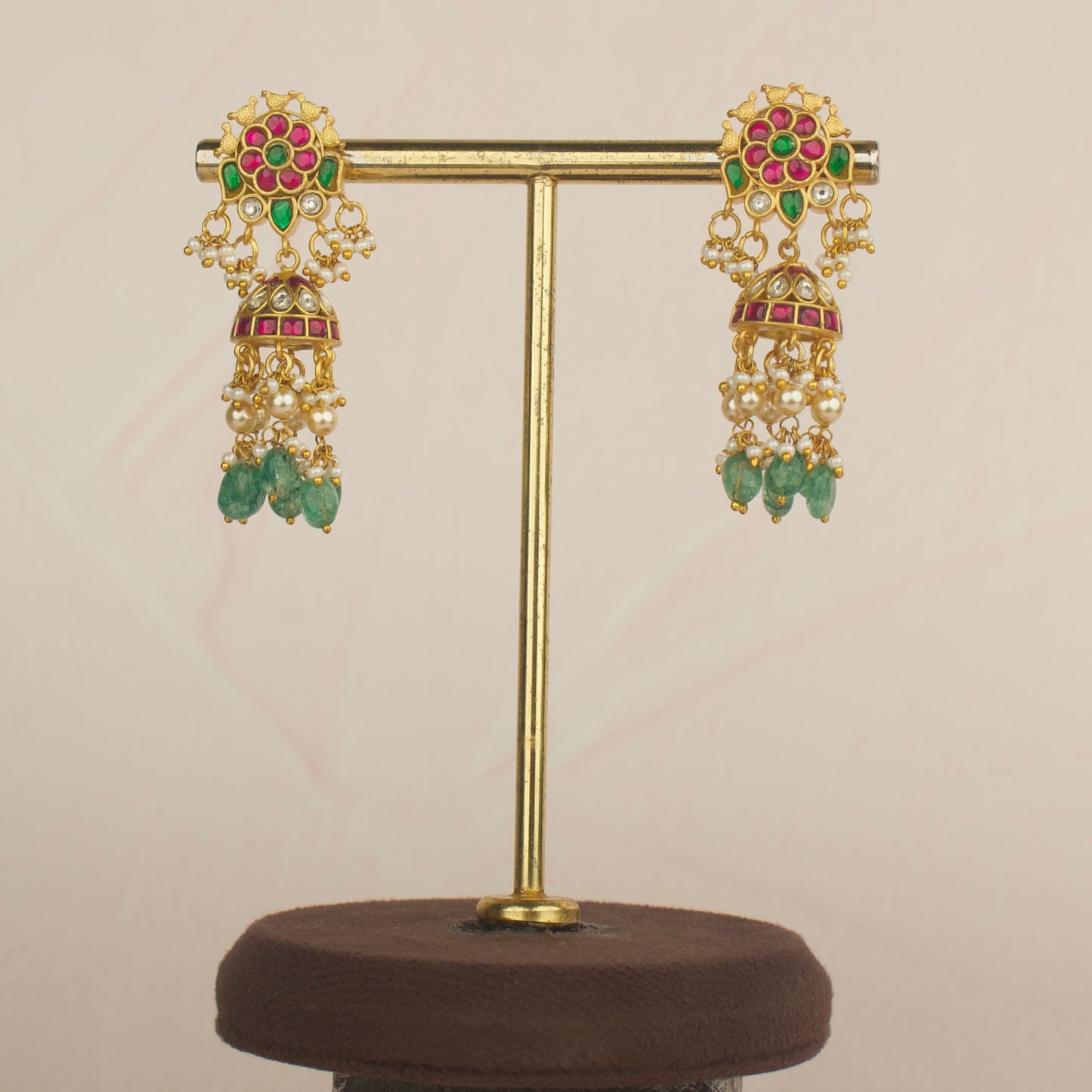 Garden of Elegance Jadau Kundan Jhumka Earrings
