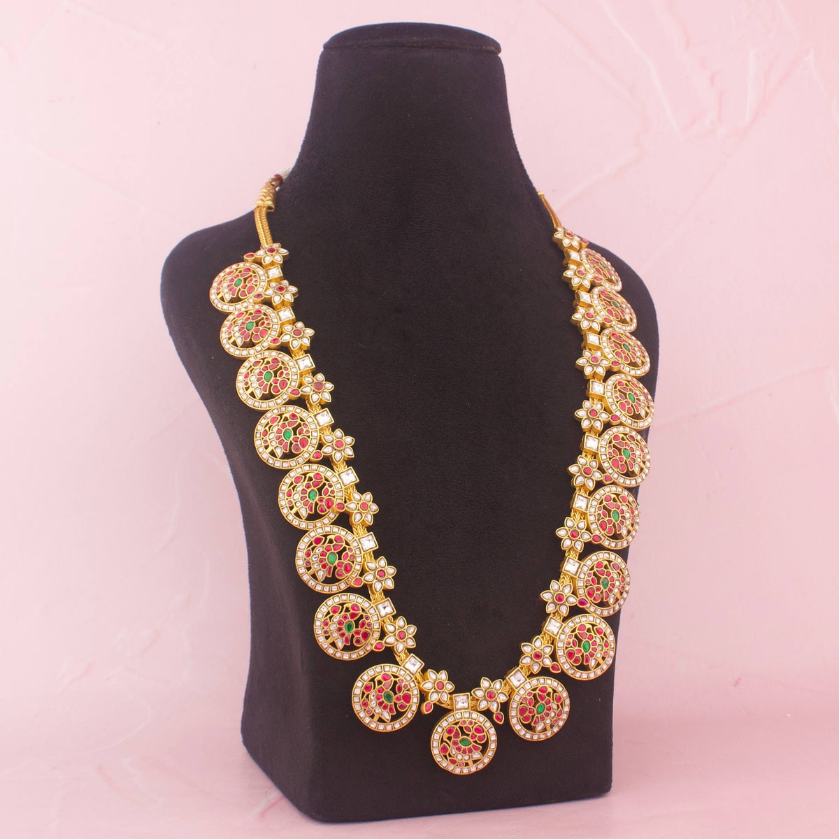 Bridal Jadau Kundan Bottumala With Floral Design