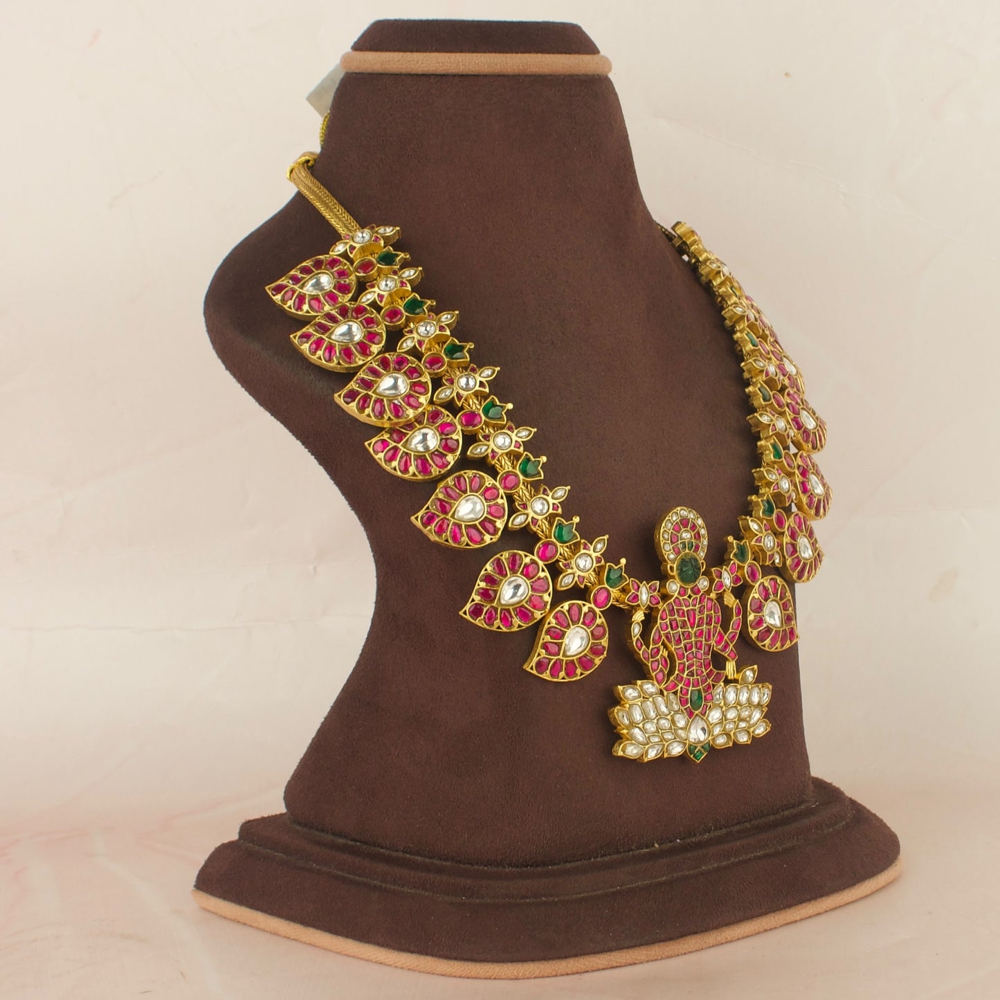 Lakshmi Devi Design Jadau Kundan Mango Short Necklace