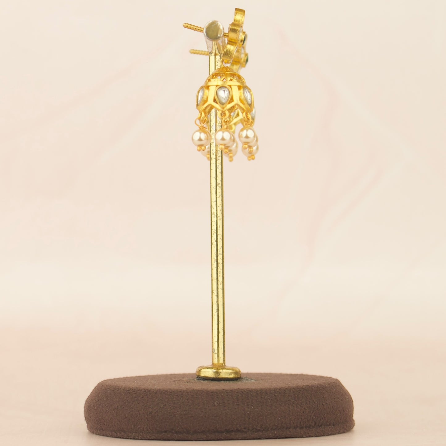 Ethereal Blossom Jadau kundan jhumka Earrings