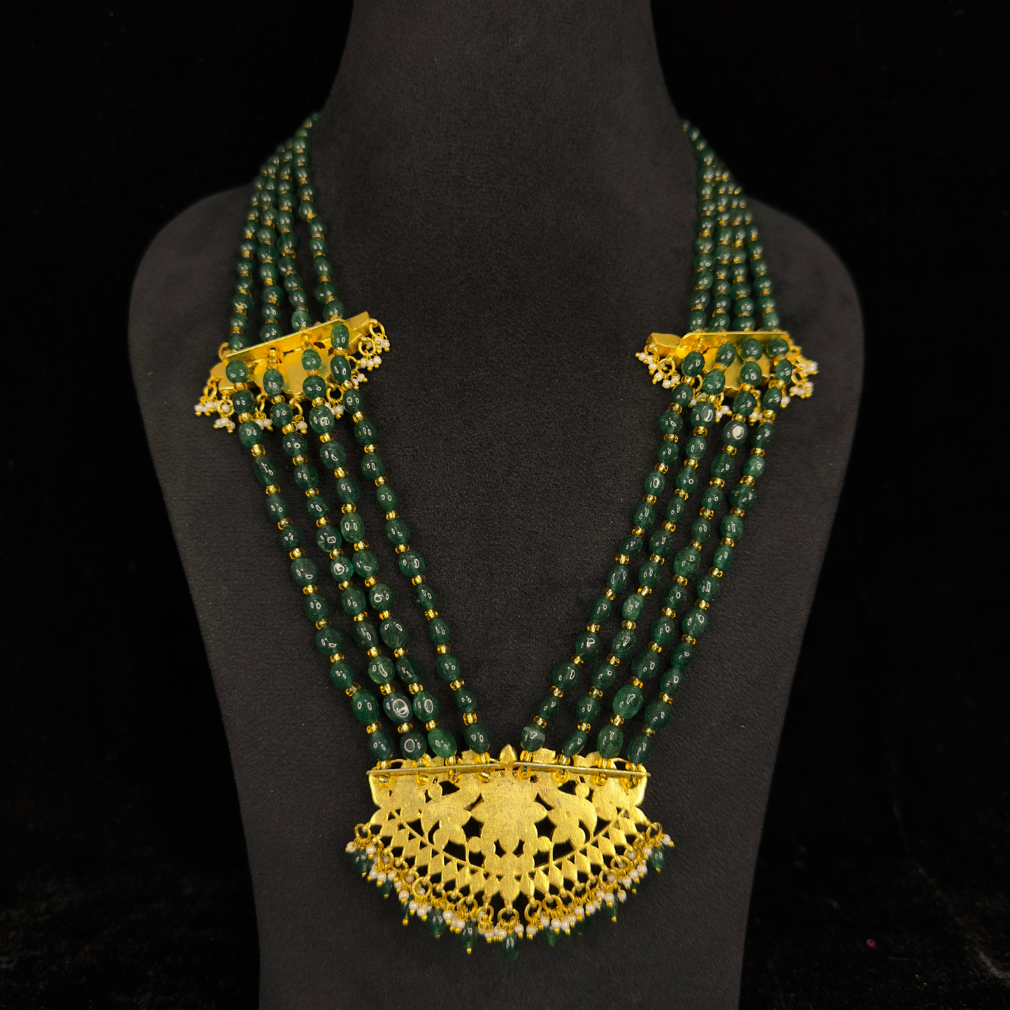Bridal Wear Jadau Kundan Beads Mala