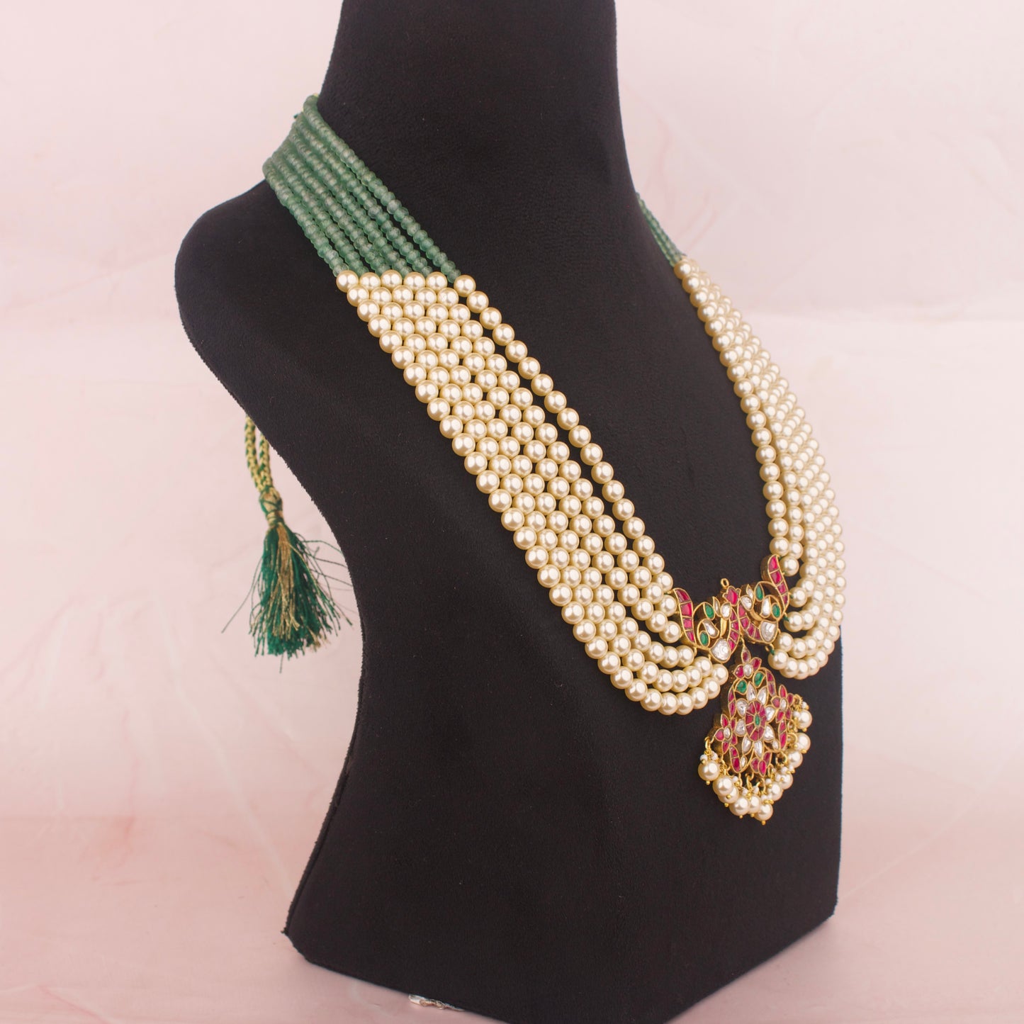 Regal Jadau Kundan Pearls & Beads Rani Haram