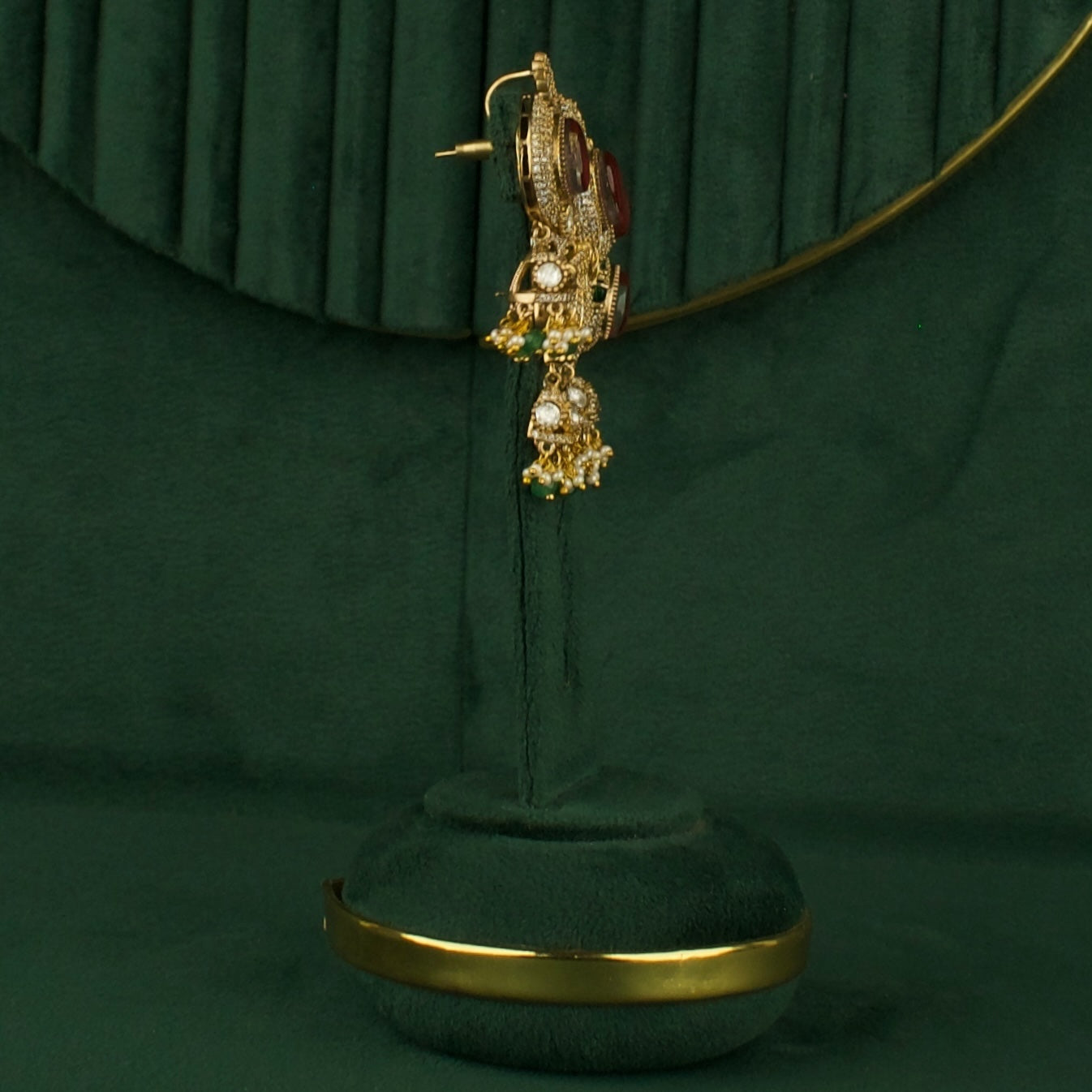 Parrot Design Fusion Kundan& Polki Victorian pendant set