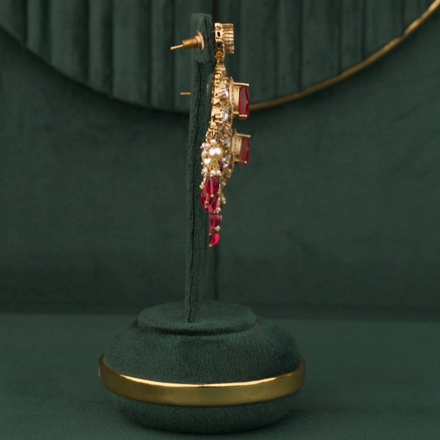 Grand Royal Victorian Polki Bridal Necklace With Matching Earrings