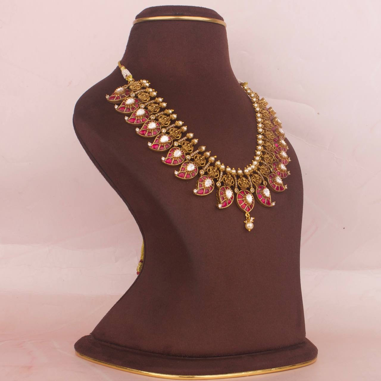 Traditional Jadau Kundan x Nakshi Laxmi Devi Necklace Set