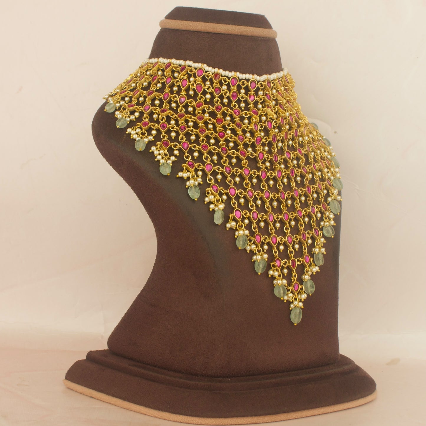 Bridal Impressive Jadau Kundan Beads Necklace