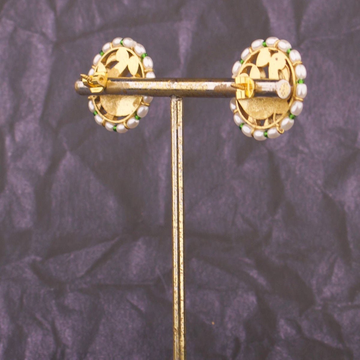 Stunning Jadau Kundan Stud Earrings