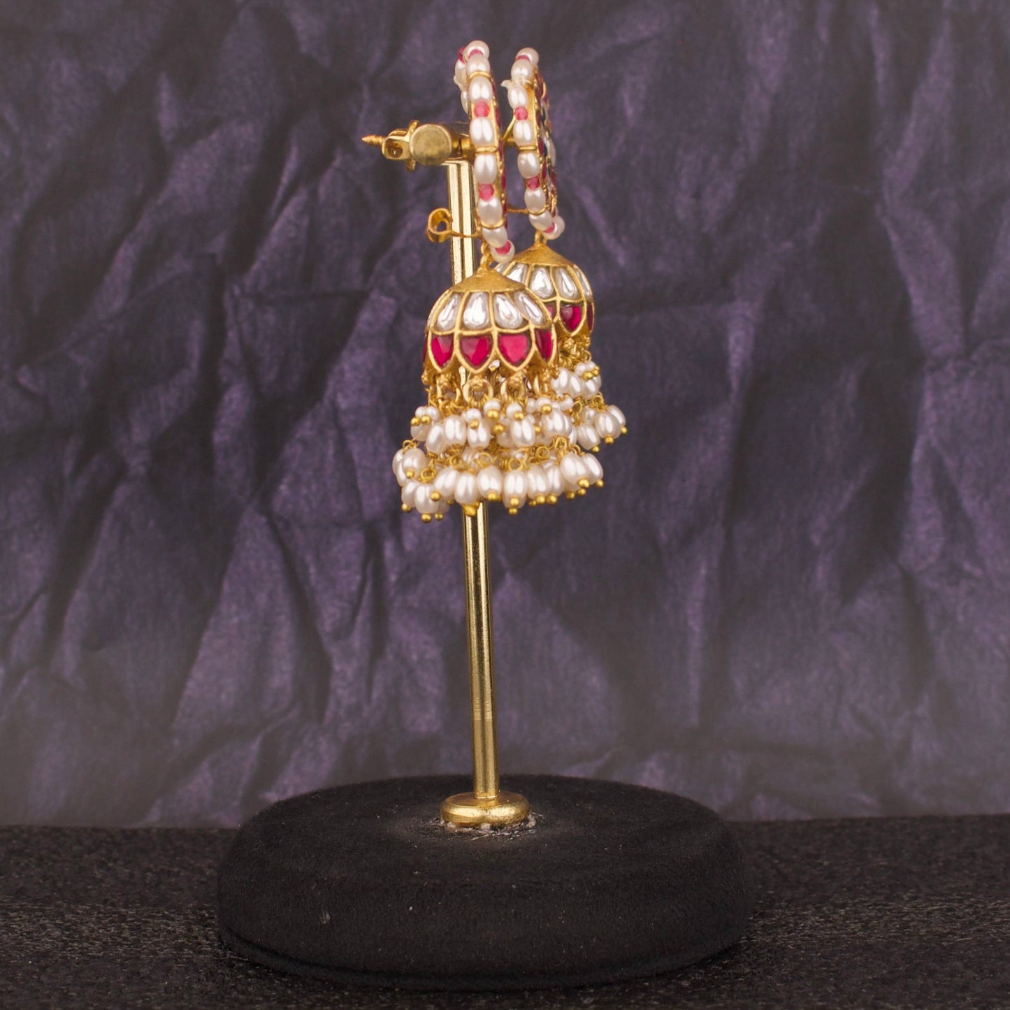 Authentic Jadau Kundan Jhumkas for Traditional Attire