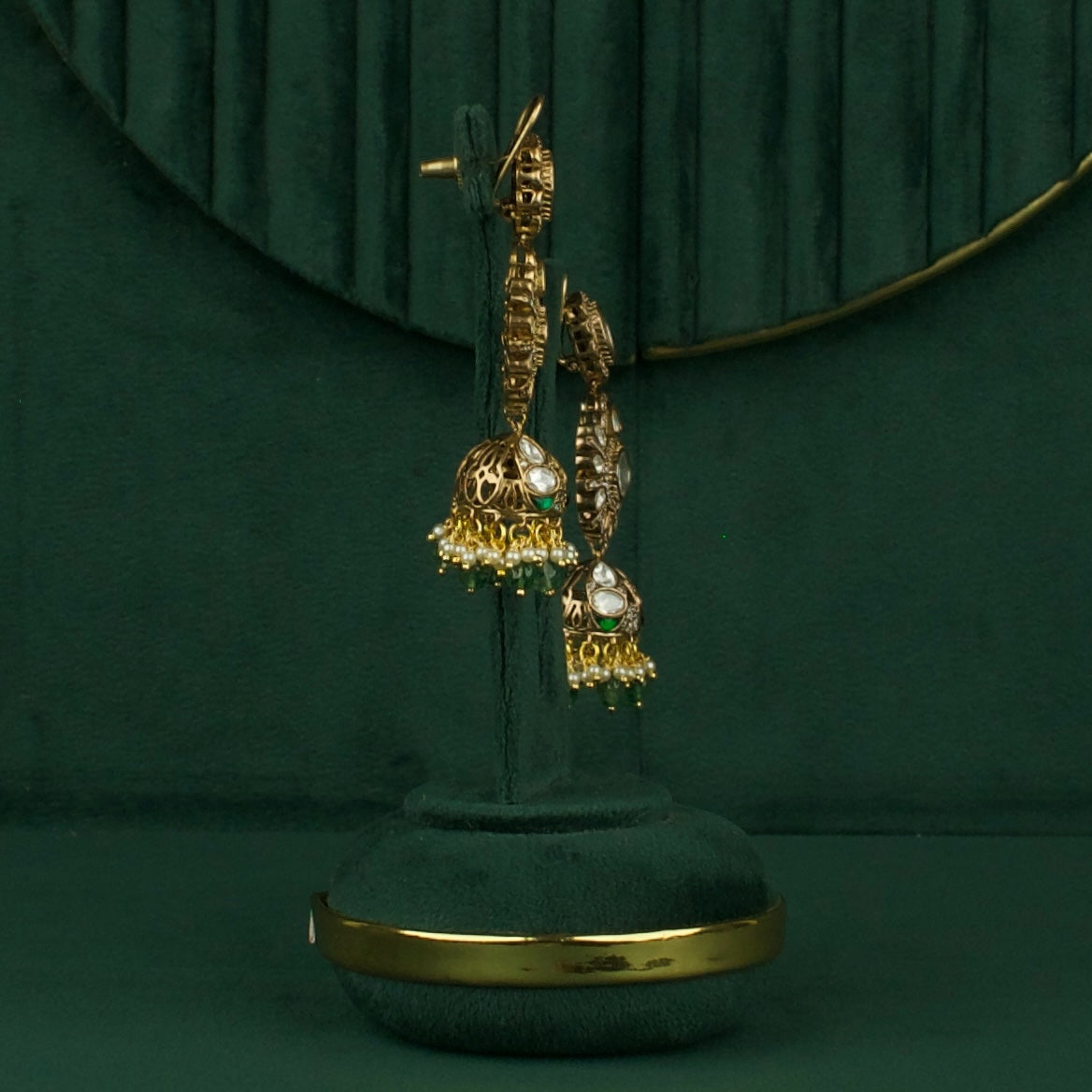 Opulent Polki Kundan Hanging Earrings