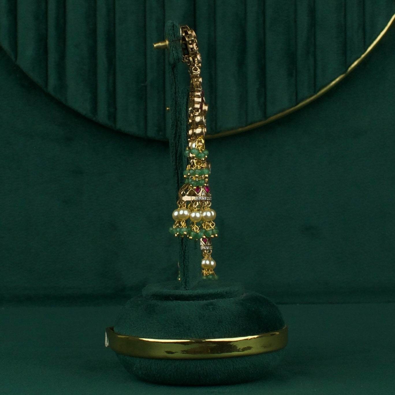 Grand Polki Fusion Chandbali Earrings