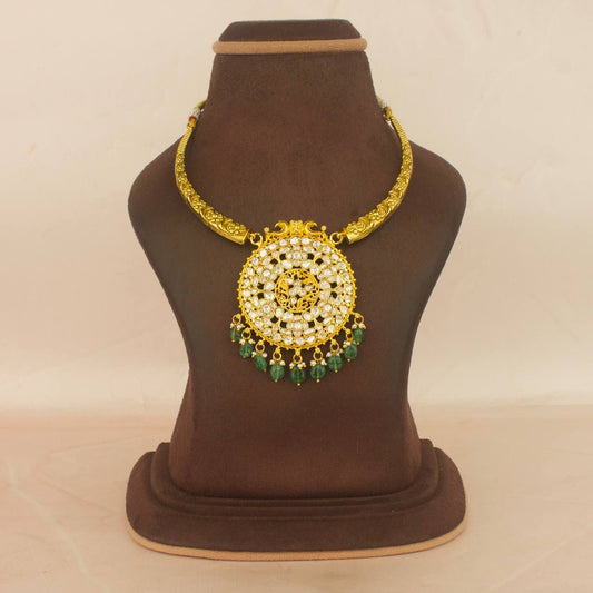 Polki Pendant Nakshi Kanti Necklace