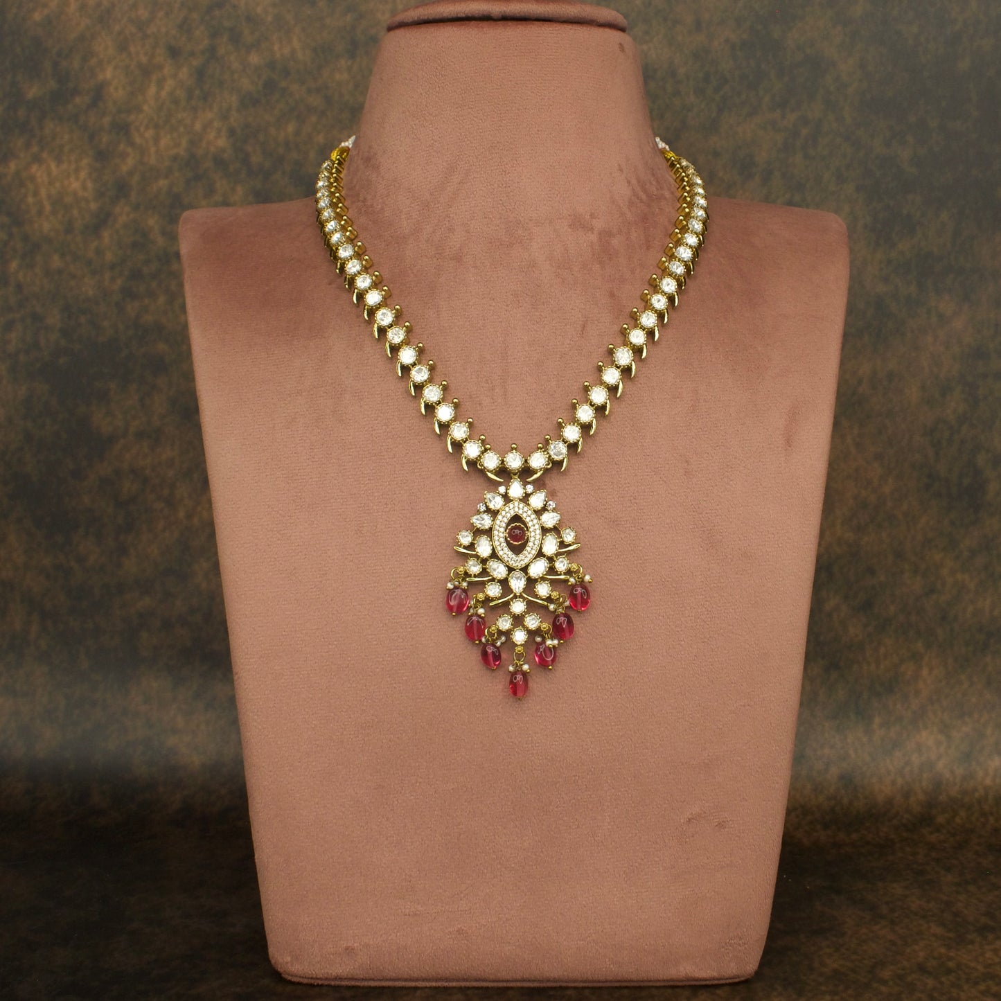 Victorian AD Necklace with push back earrings