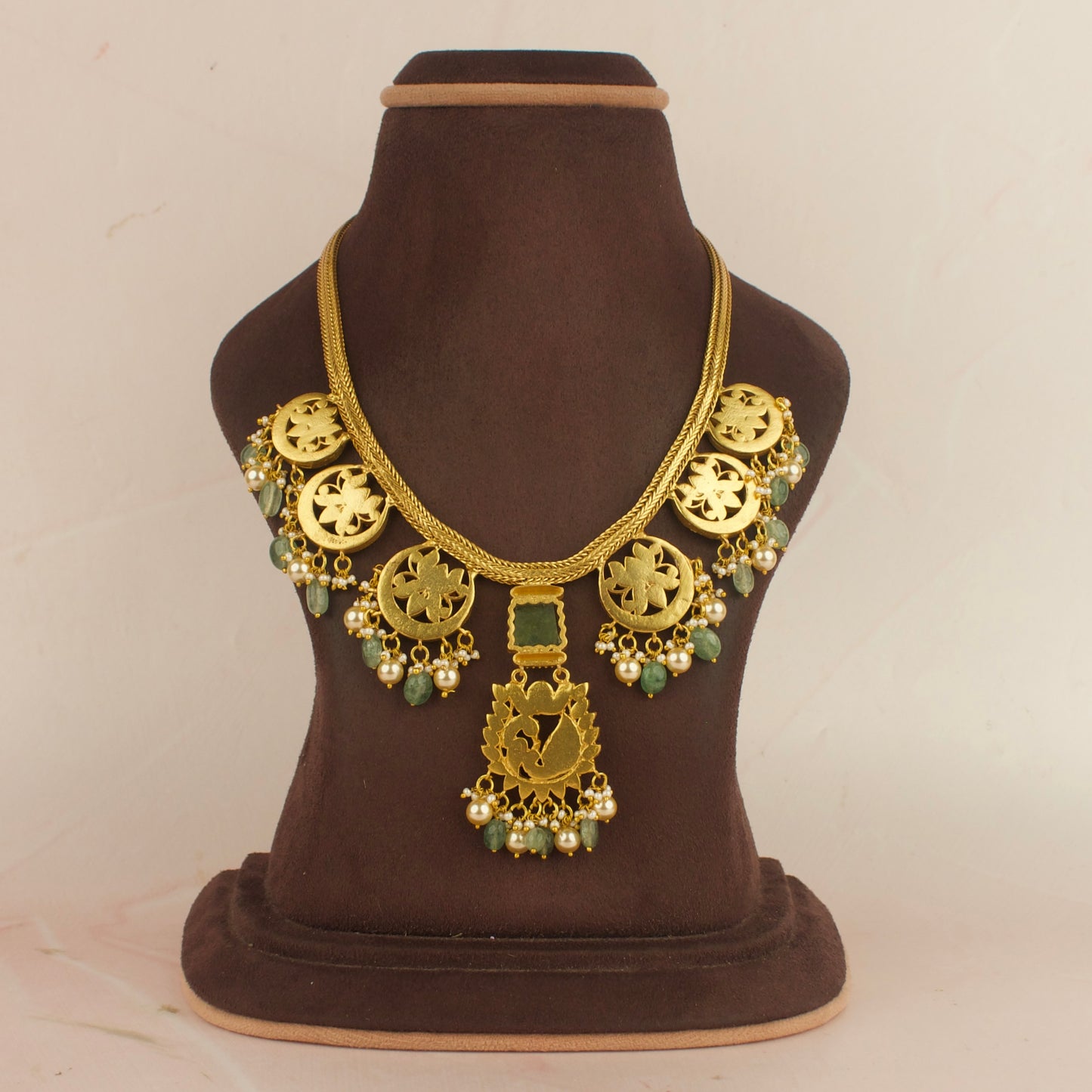 Floral Radiance Nantad Necklace with Kundan and Enamel Detailing