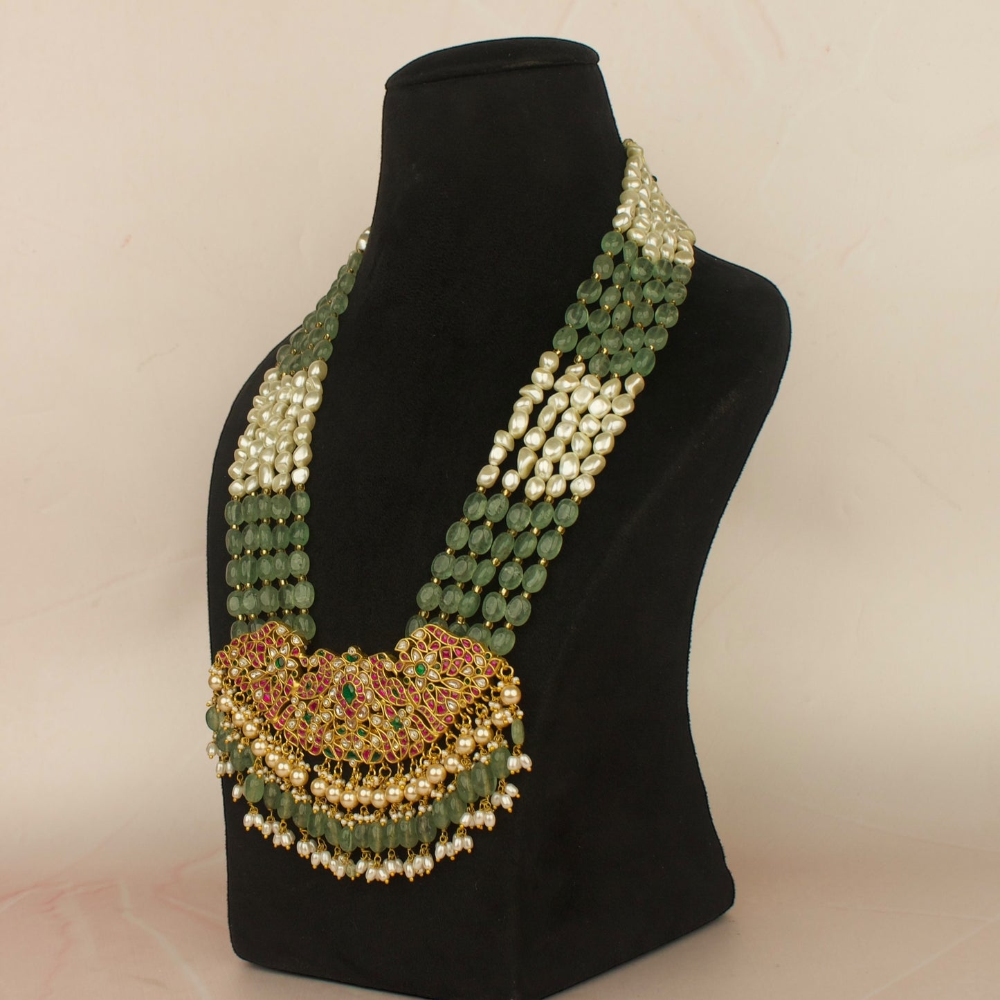 Jadau Kundan Beads Pearl Haram