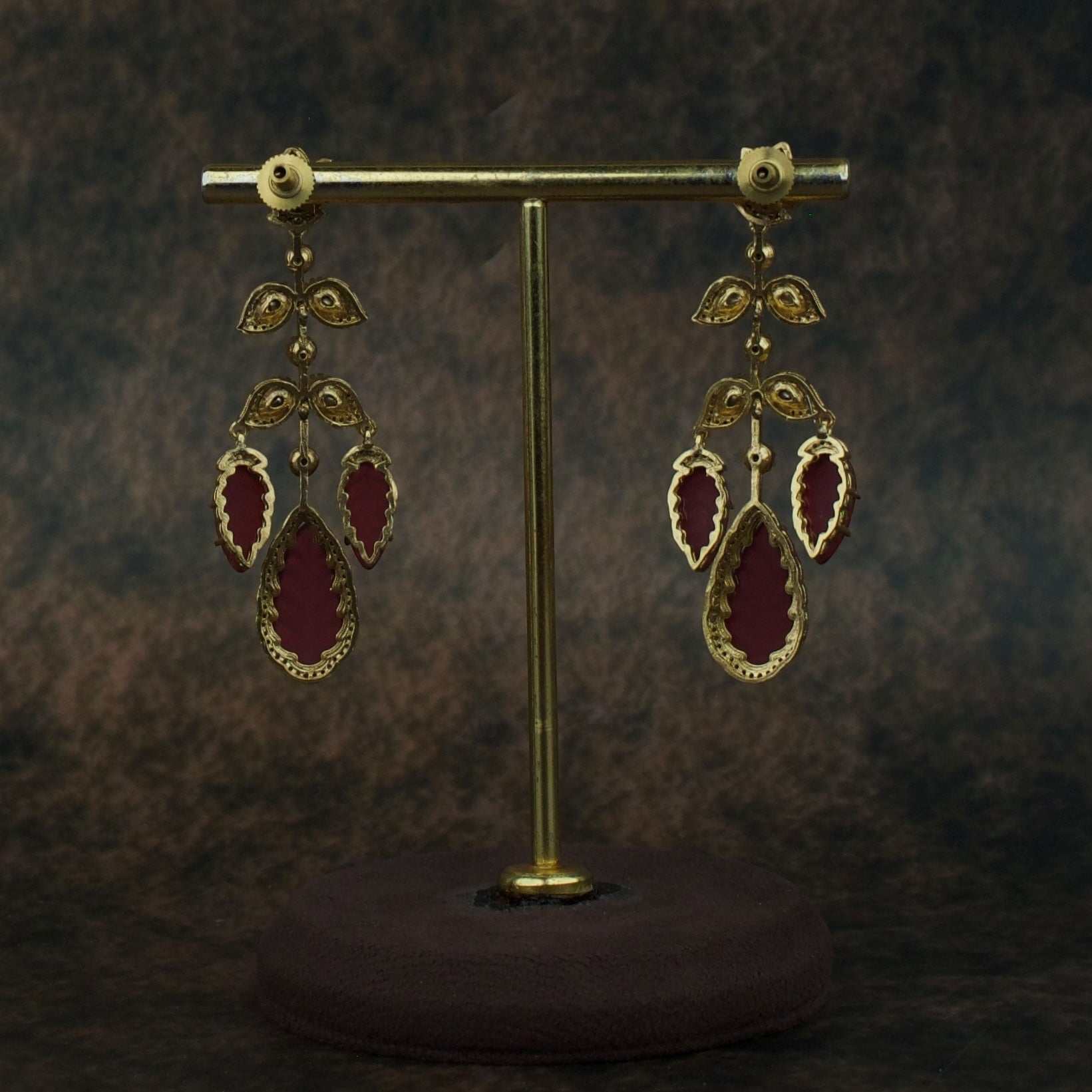 Regal Victorian Polki Drop Earrings