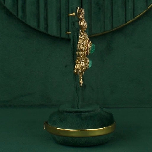 Beautiful Fusion Polki & Kundan 2 Layer Necklace Set