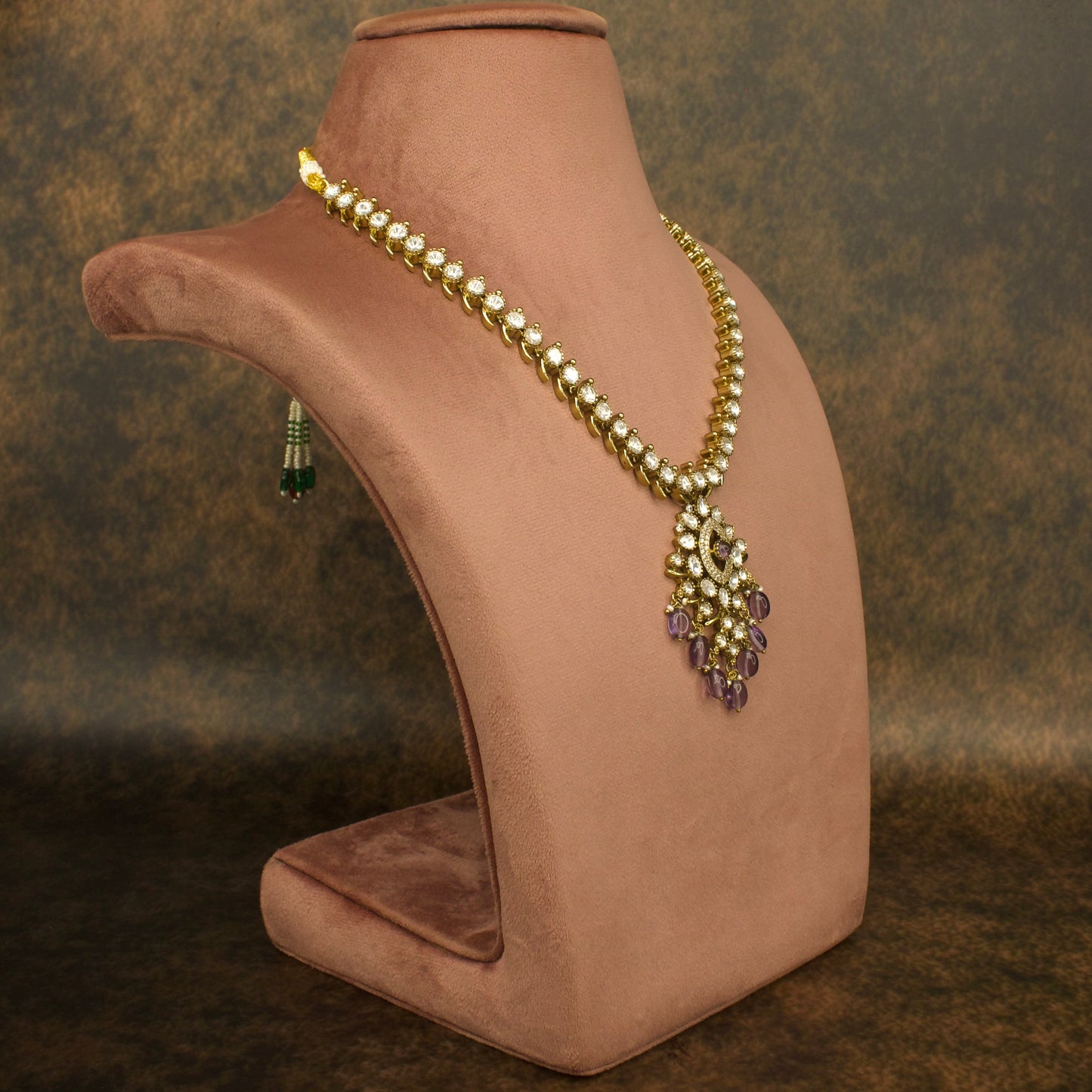 Victorian AD Necklace with push back earrings