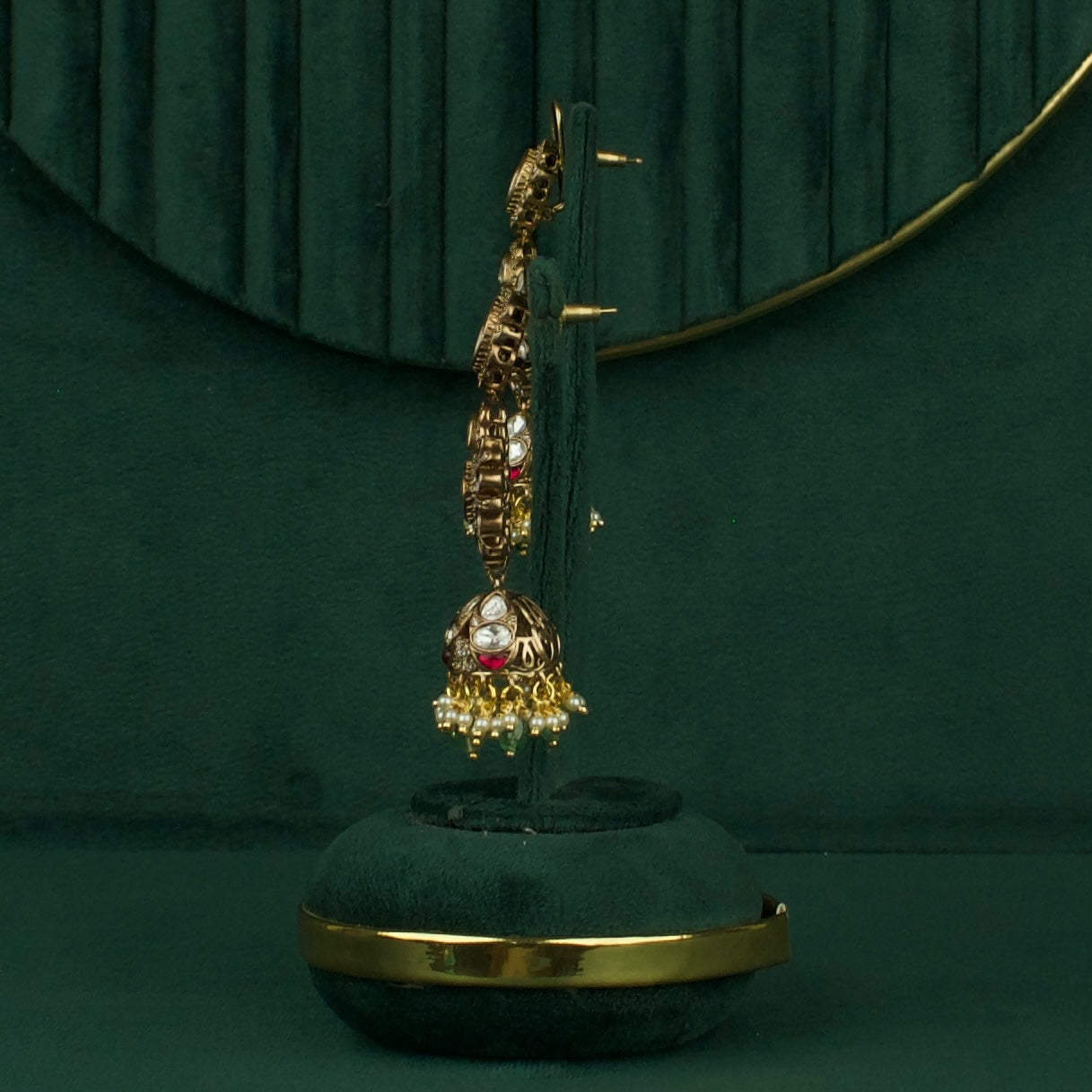 Opulent Polki Kundan Hanging Earrings