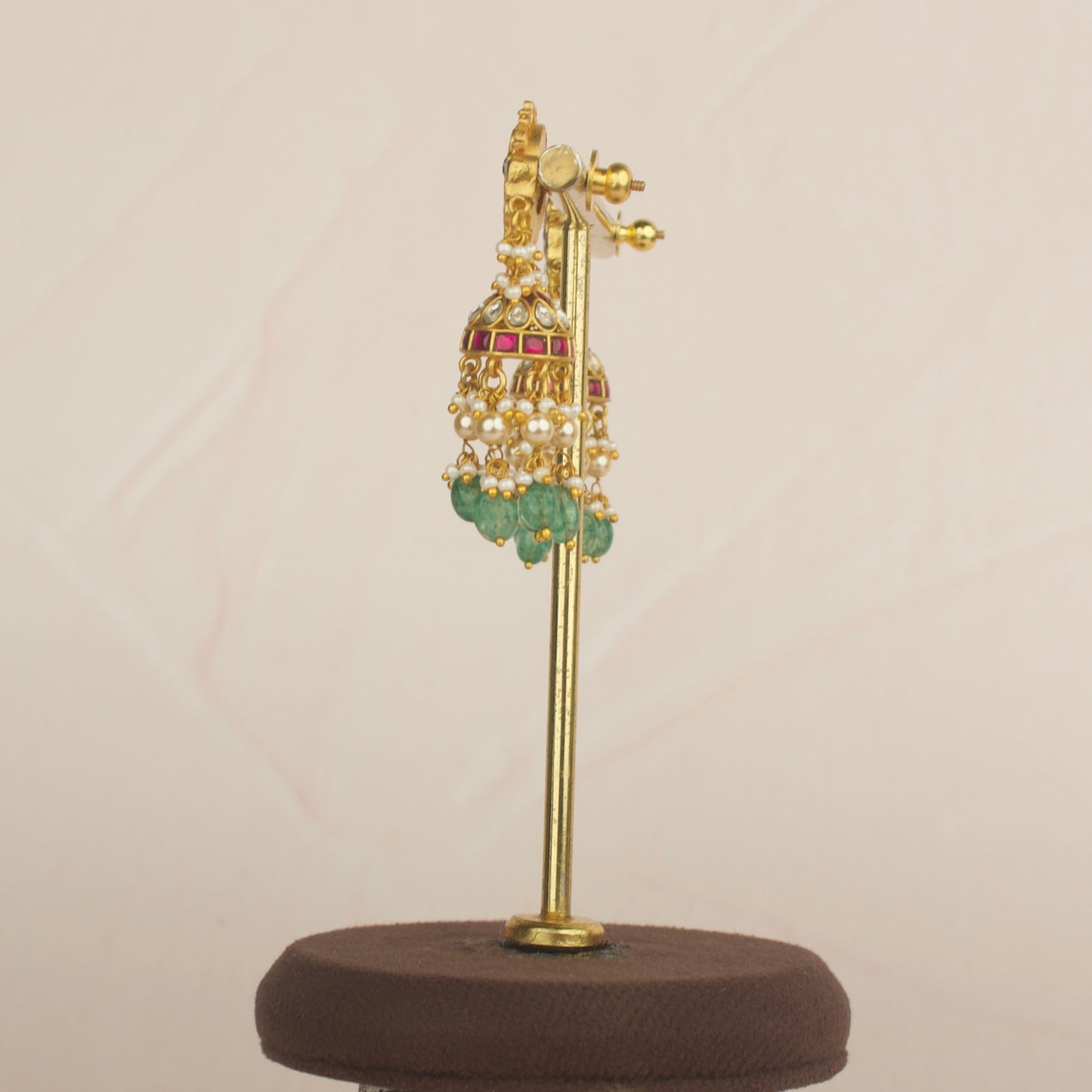 Garden of Elegance Jadau Kundan Jhumka Earrings