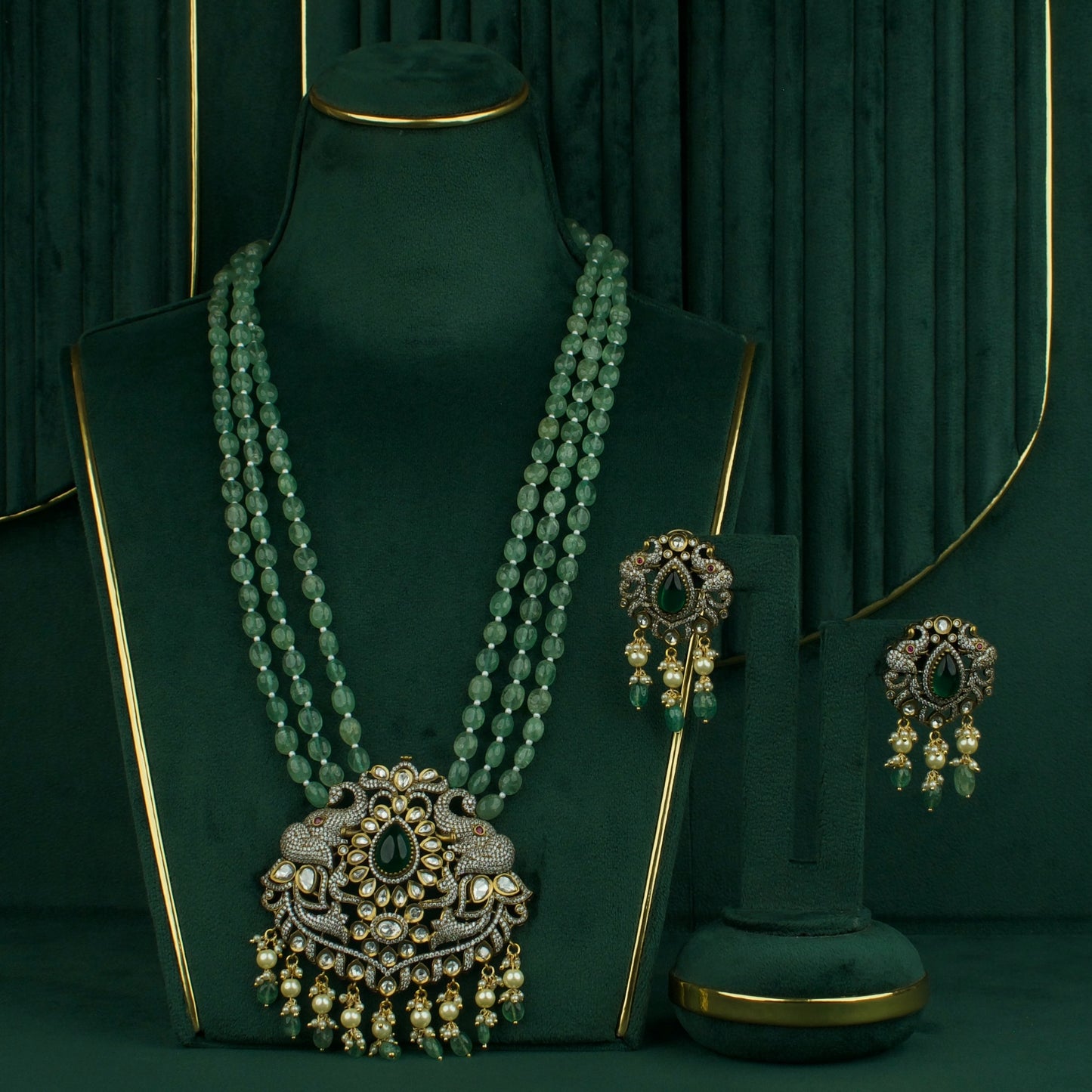 Victorian Beads Maala (DJVBM26084) - DULHAN JEWELS