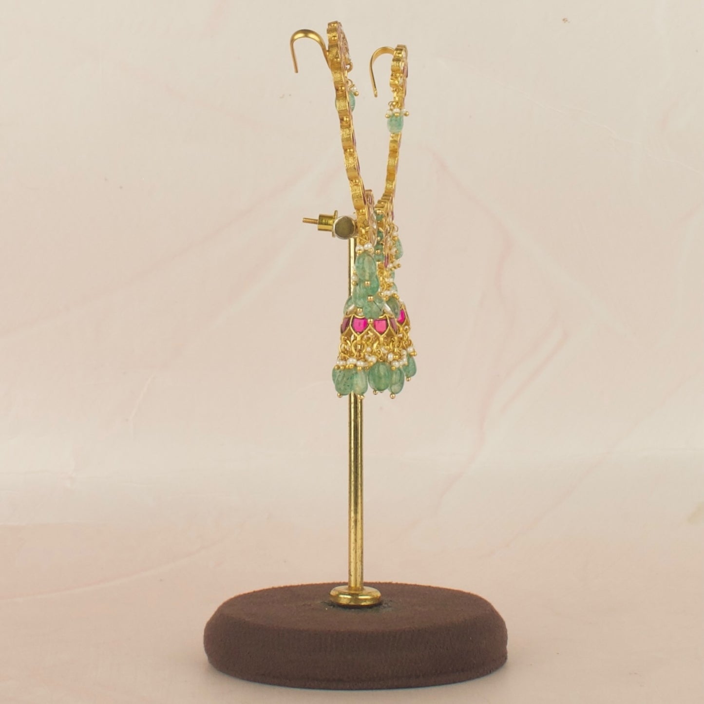 Statement Floral Peacock Design Jadau Kundan Full Kahn