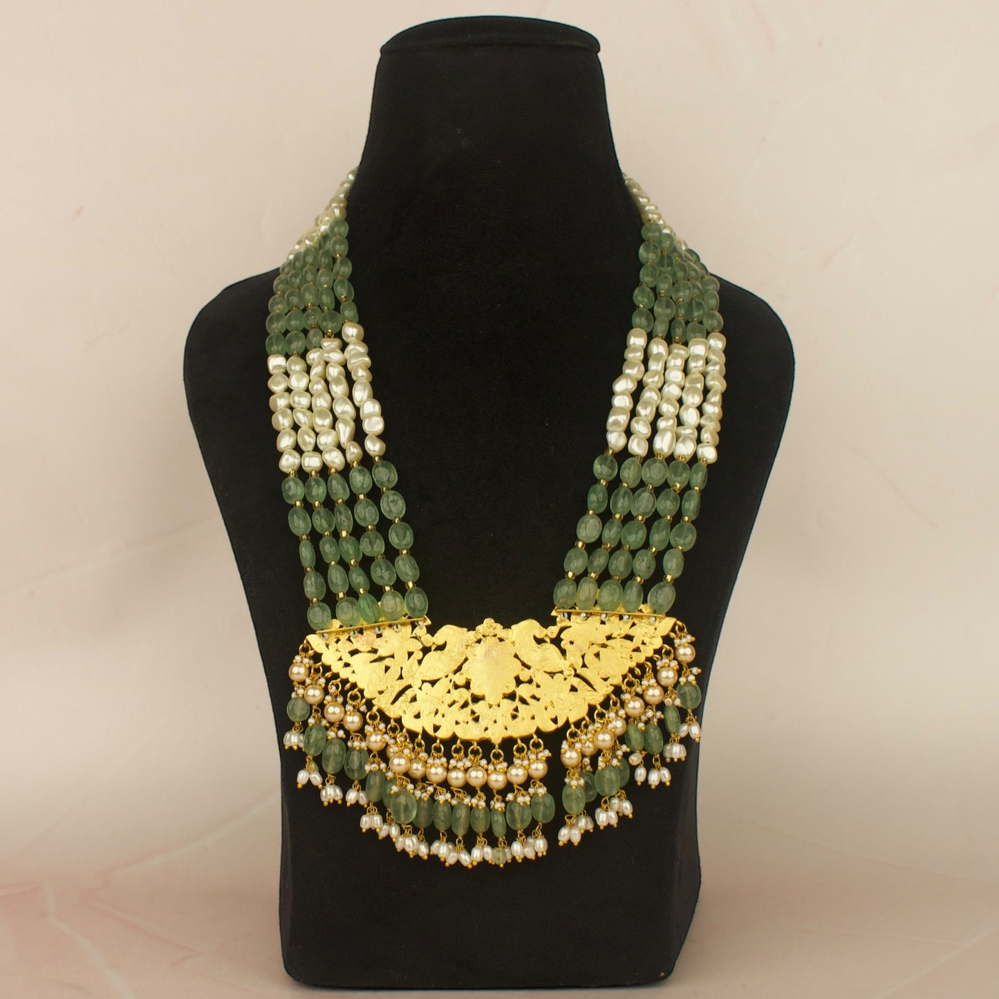 Jadau Kundan Beads Pearl Haram