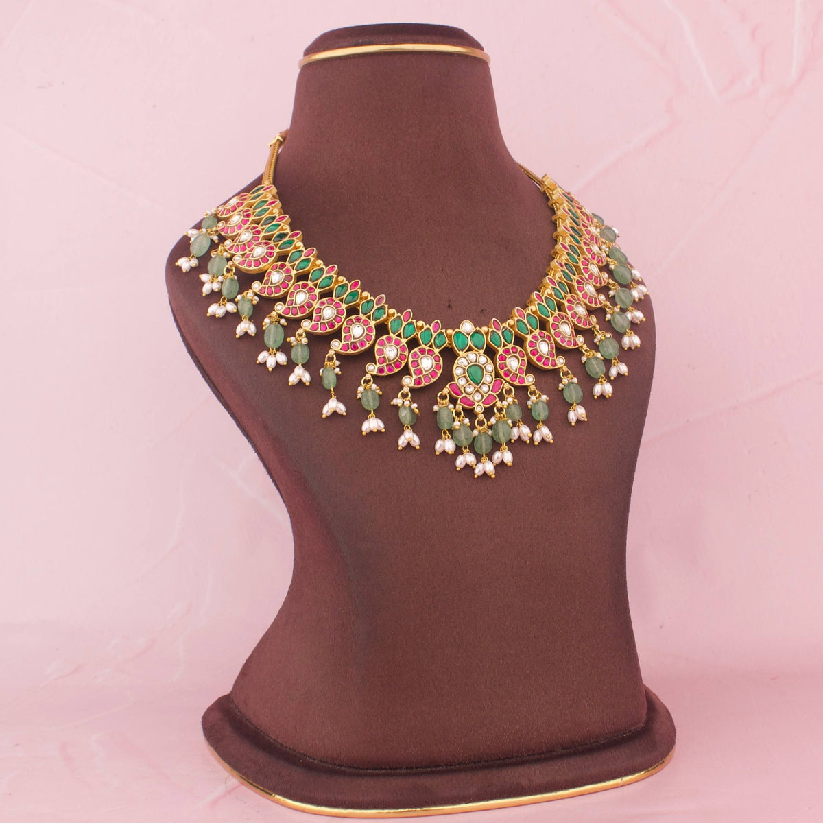 Mango Design Jadau Kundan Multicolour Necklace