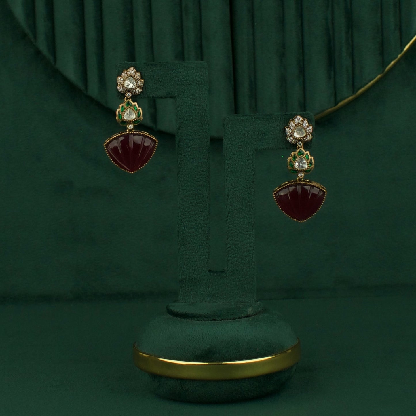 Victorian Finish Ruby Necklace Set