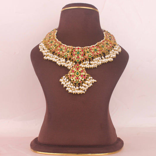 Classic Jadau Kundan Guttapusalu Necklace