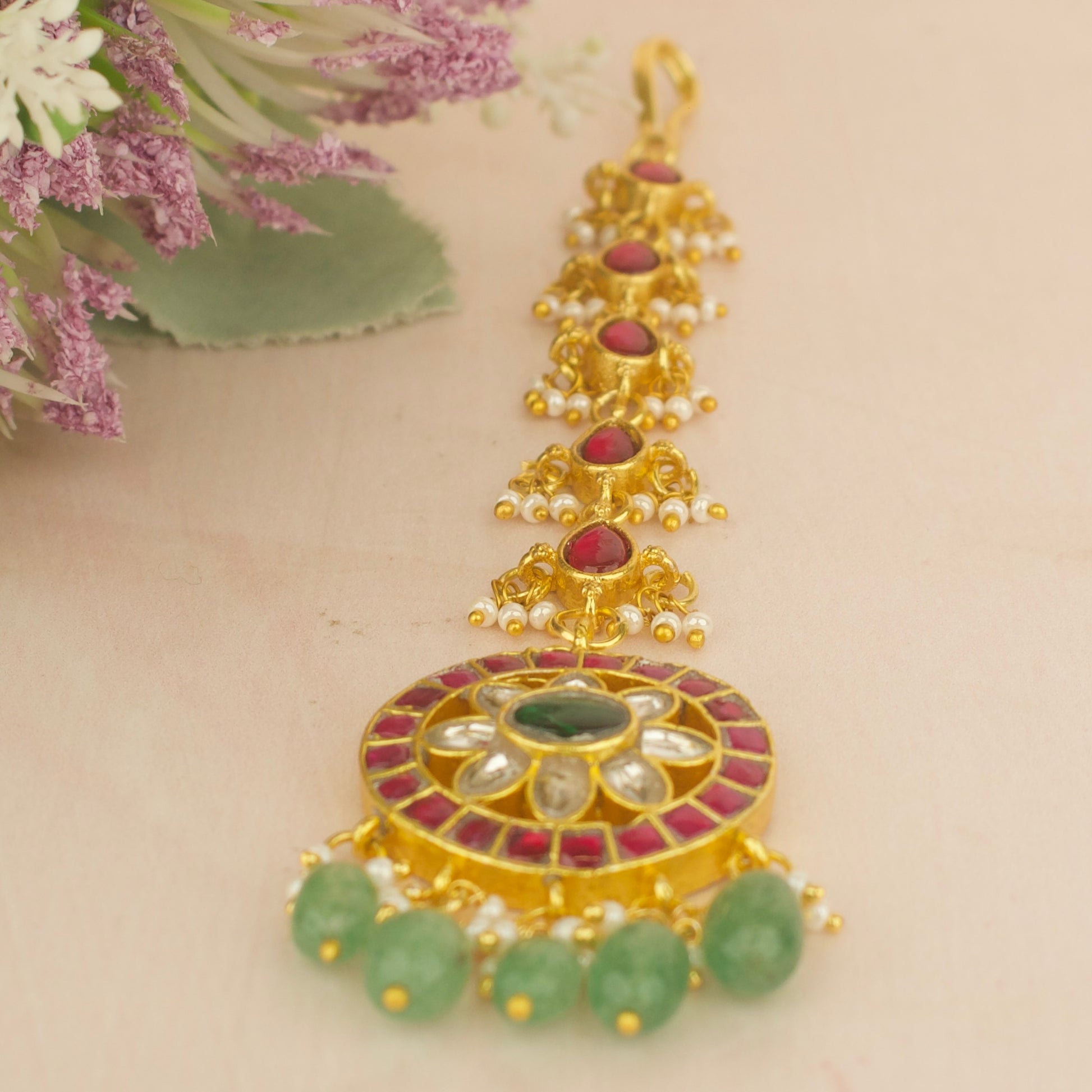 Classic Jadau Kundan Maang tikka