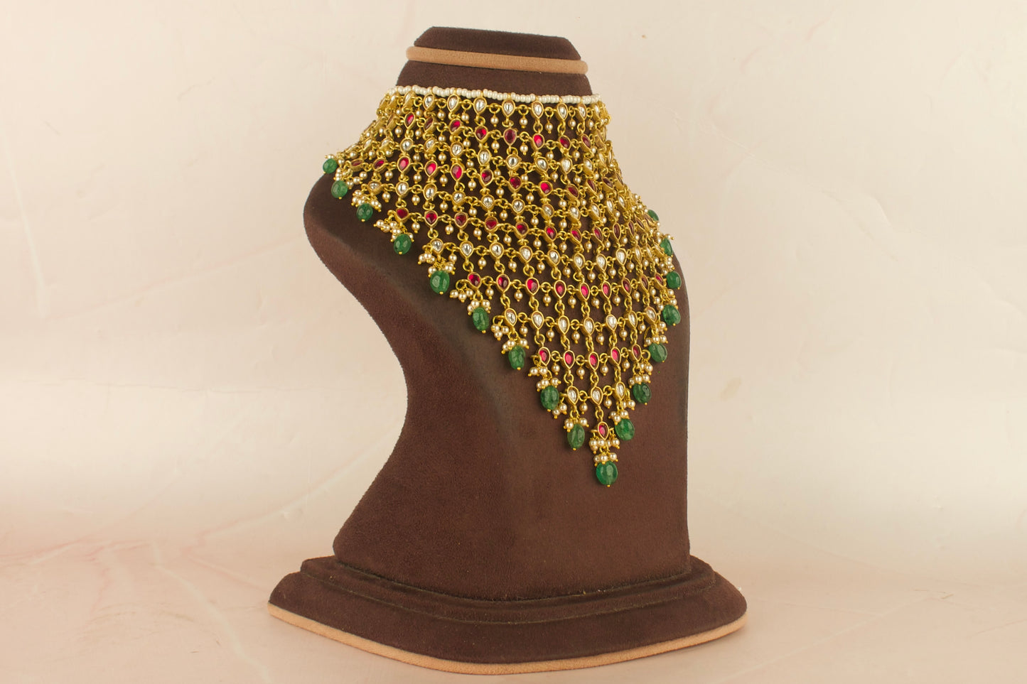 Bridal Impressive Jadau Kundan Beads Necklace