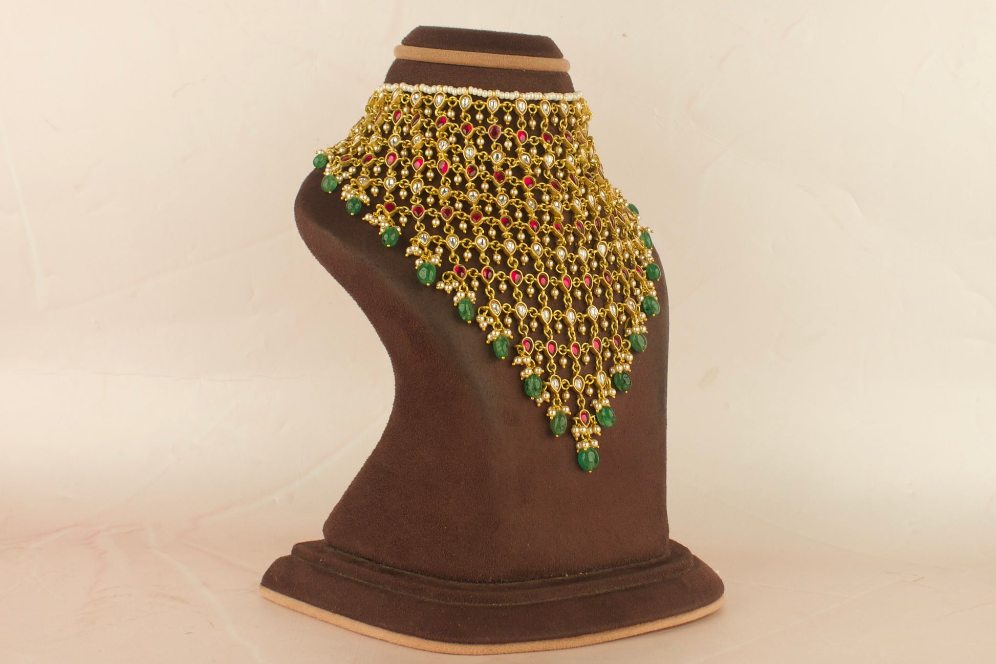 Bridal Impressive Jadau Kundan Beads Necklace