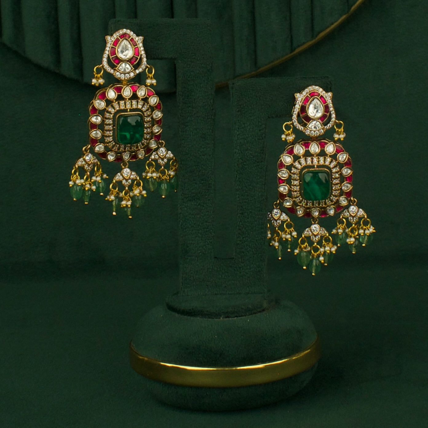 Bridal Impressive Fusion Kundan & Polki Victorian Double Layered Necklace
