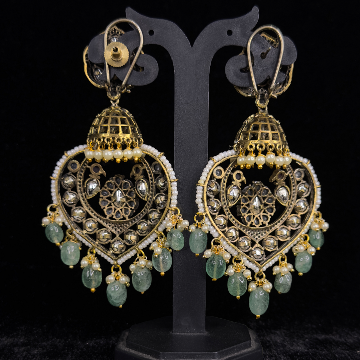 Classic Victorian Kundan Chandbali - DULHAN JEWELS