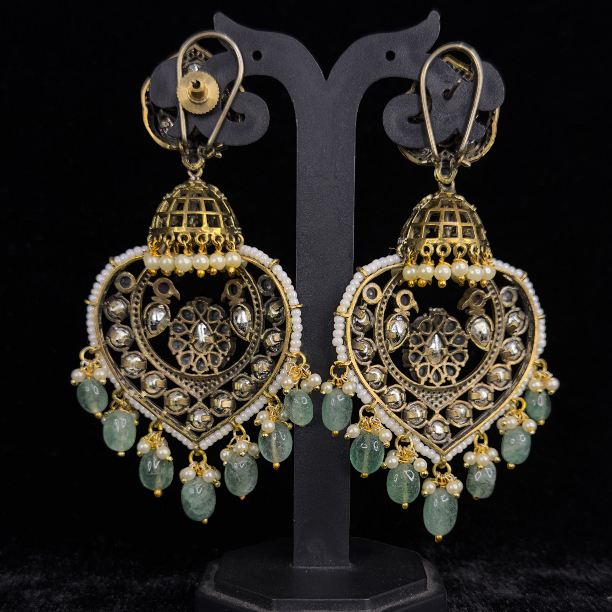 Classic Victorian Kundan Chandbali