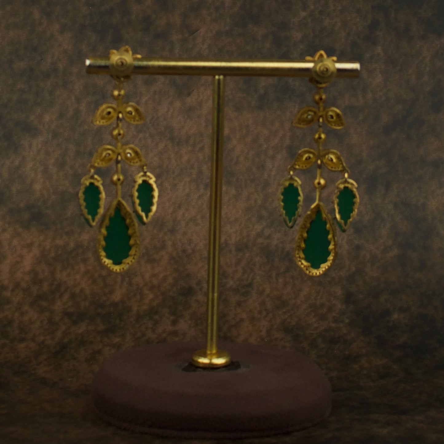 Regal Victorian Polki Drop Earrings