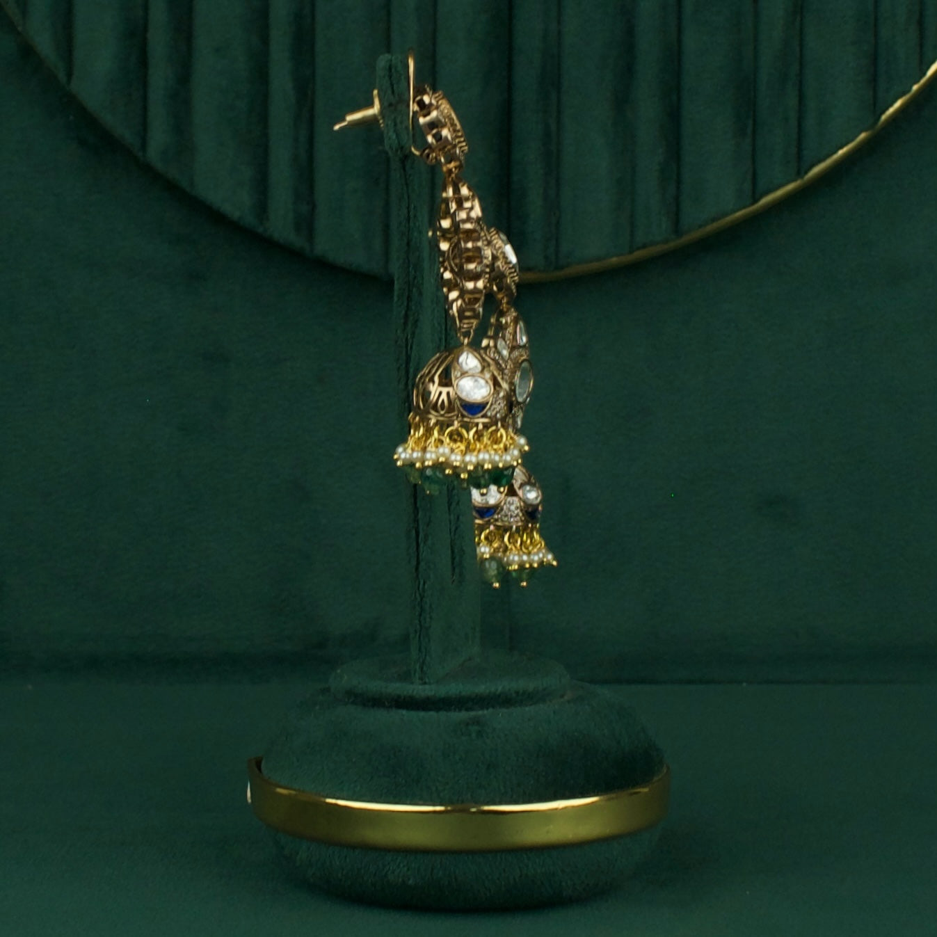 Opulent Polki Kundan Hanging Earrings