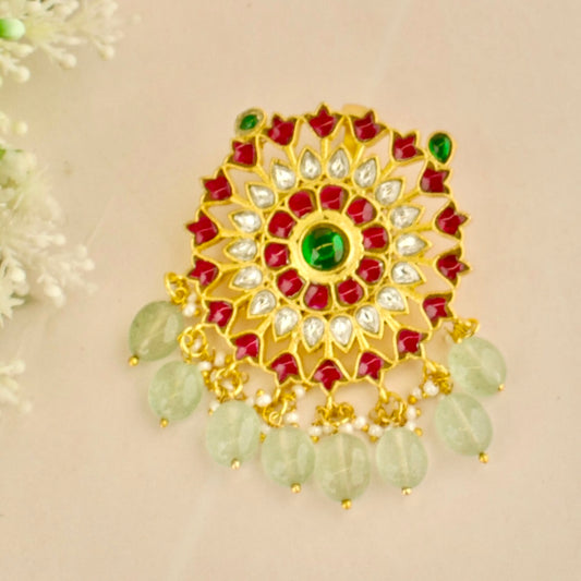 Dazzling Floral Design Jadau Kundan Locket