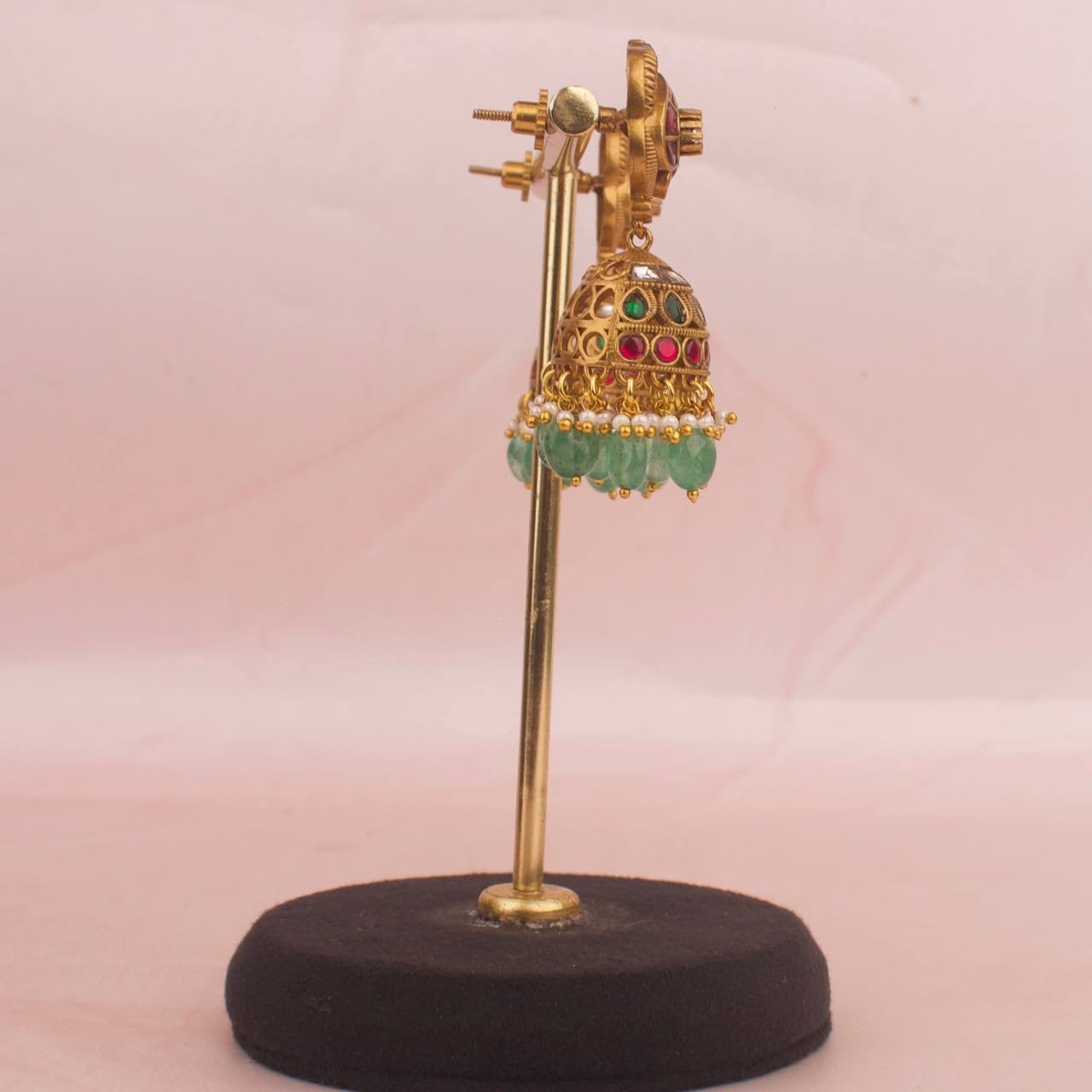 Gold Inspired Nakshi x Jadau Kundan Necklace Set