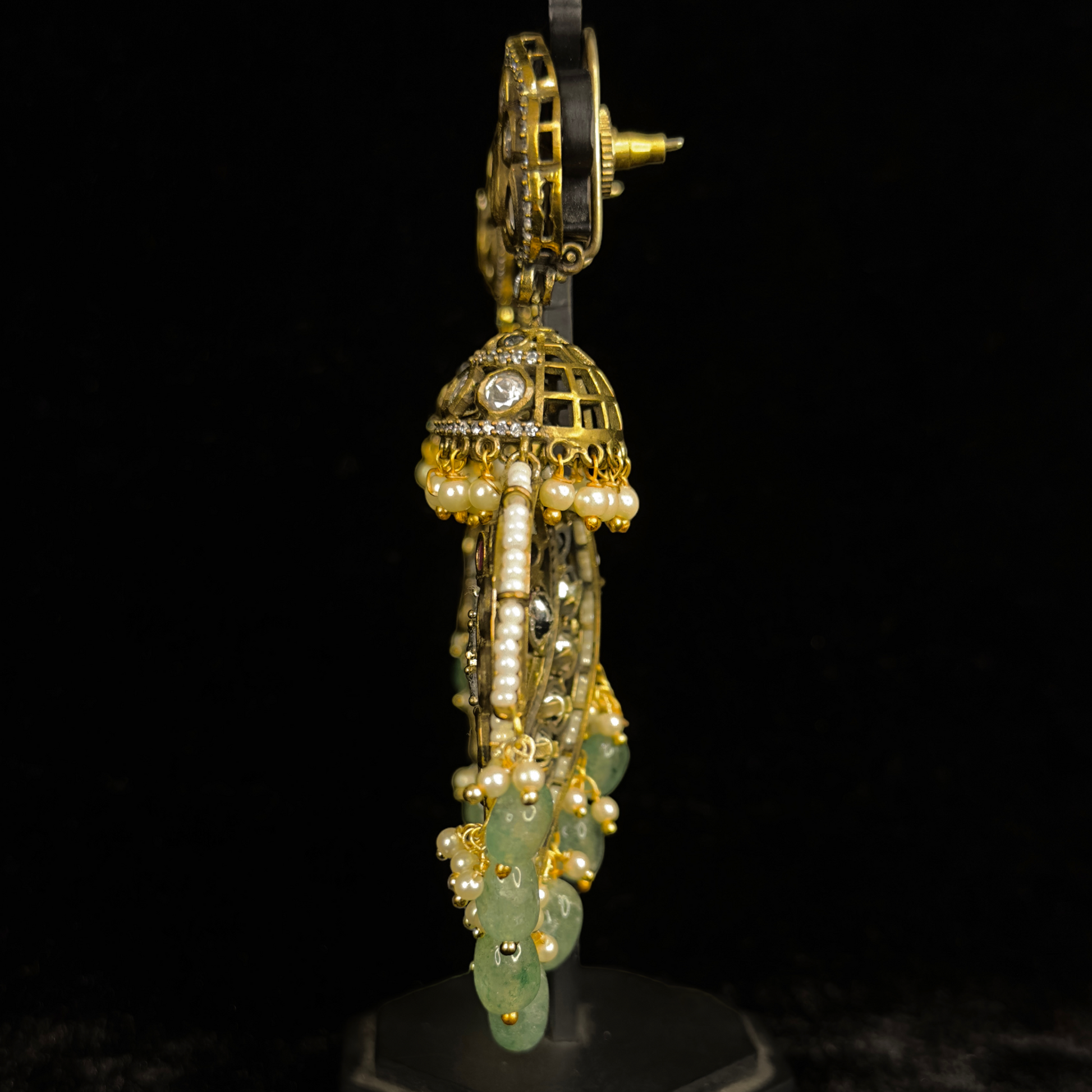 Classic Victorian Kundan Chandbali