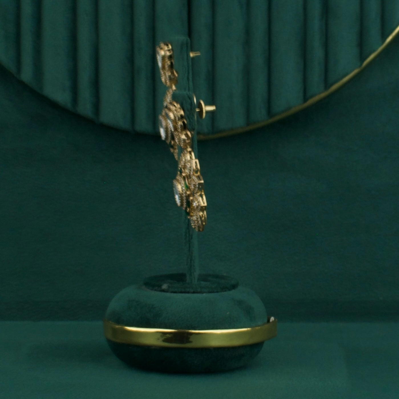 Victorian Finish Polki Pearl Necklace With Earrings