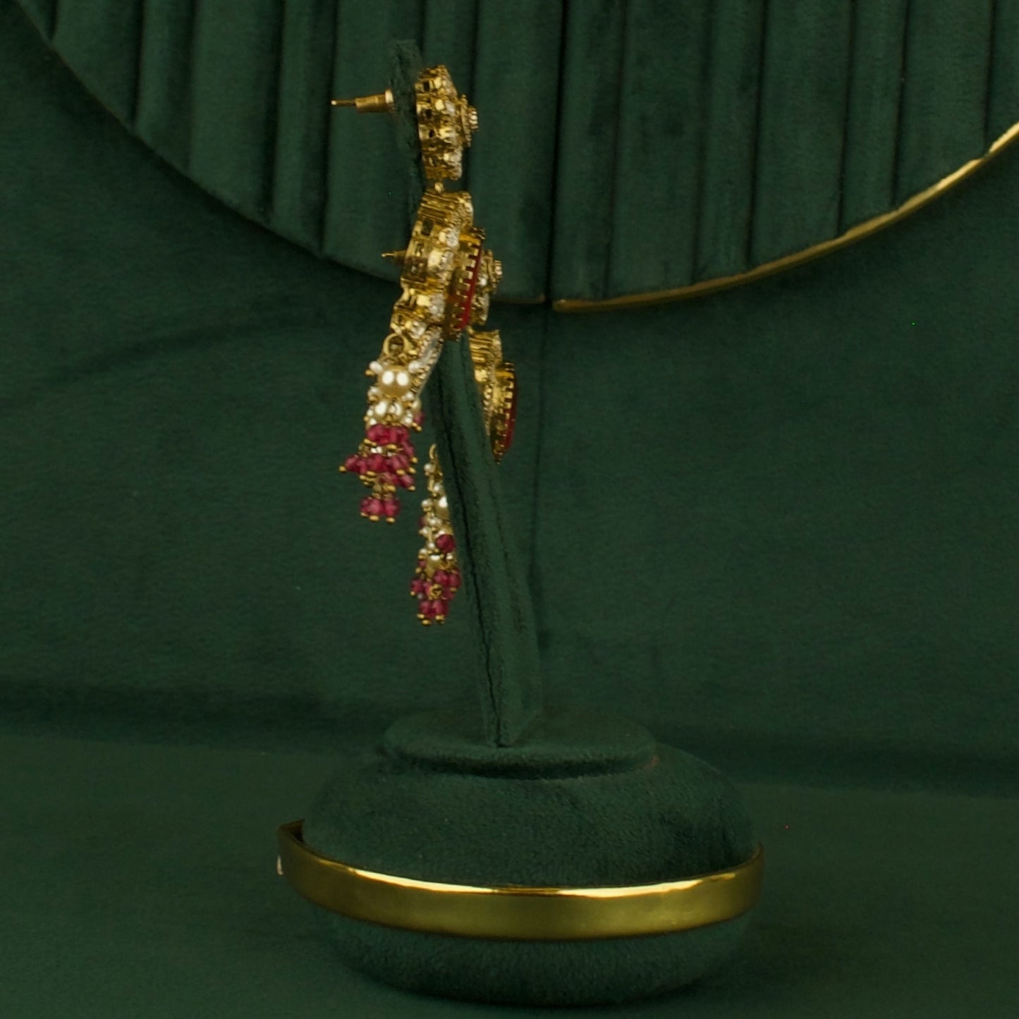 Floral Heritage Design Polki Victorian ChandBali with Beads