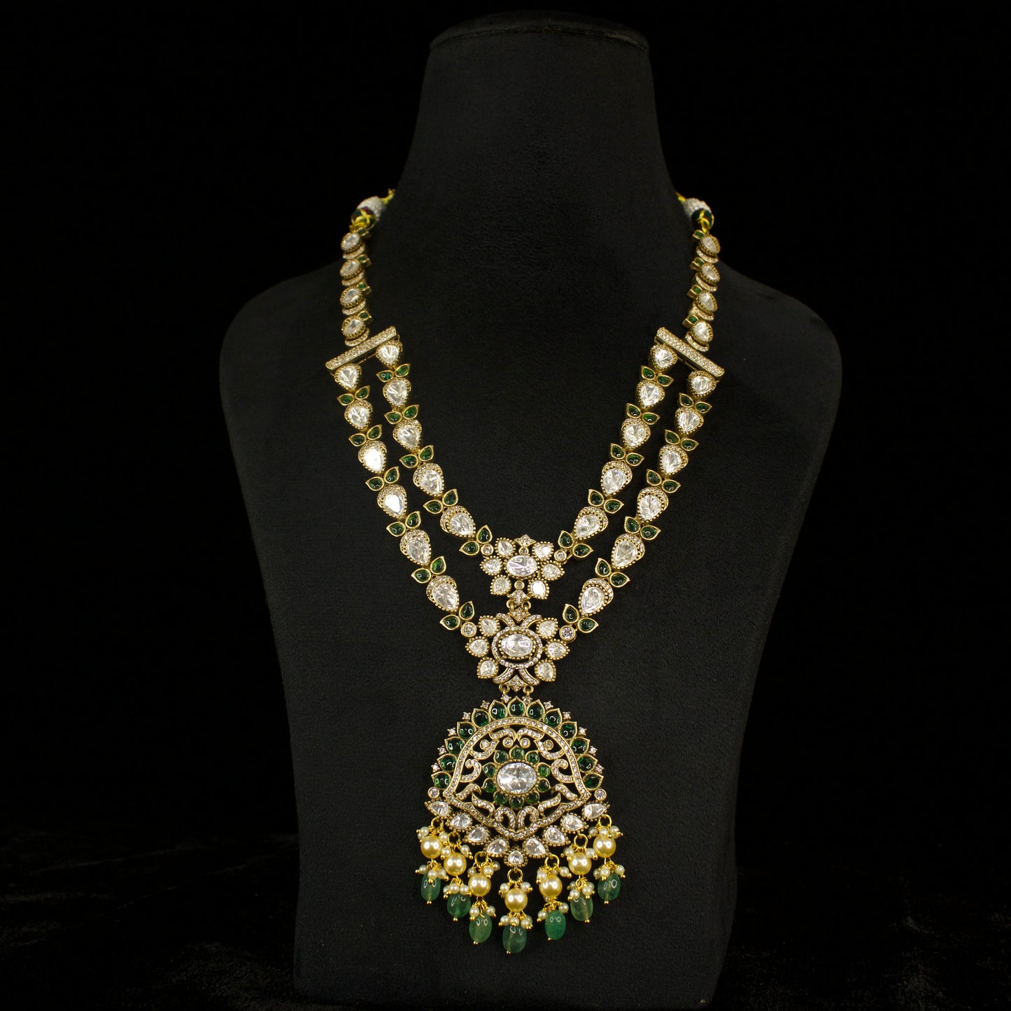 Two-Step Diamond Victorian Necklace Set