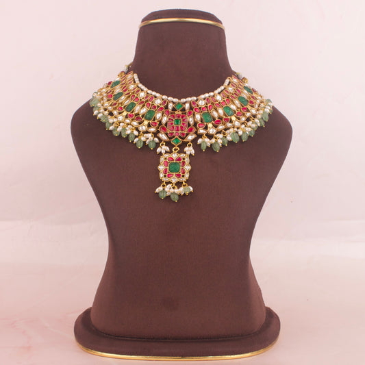 Exclusive Jadau Kundan Necklace Multi Coloured Kundan Necklace