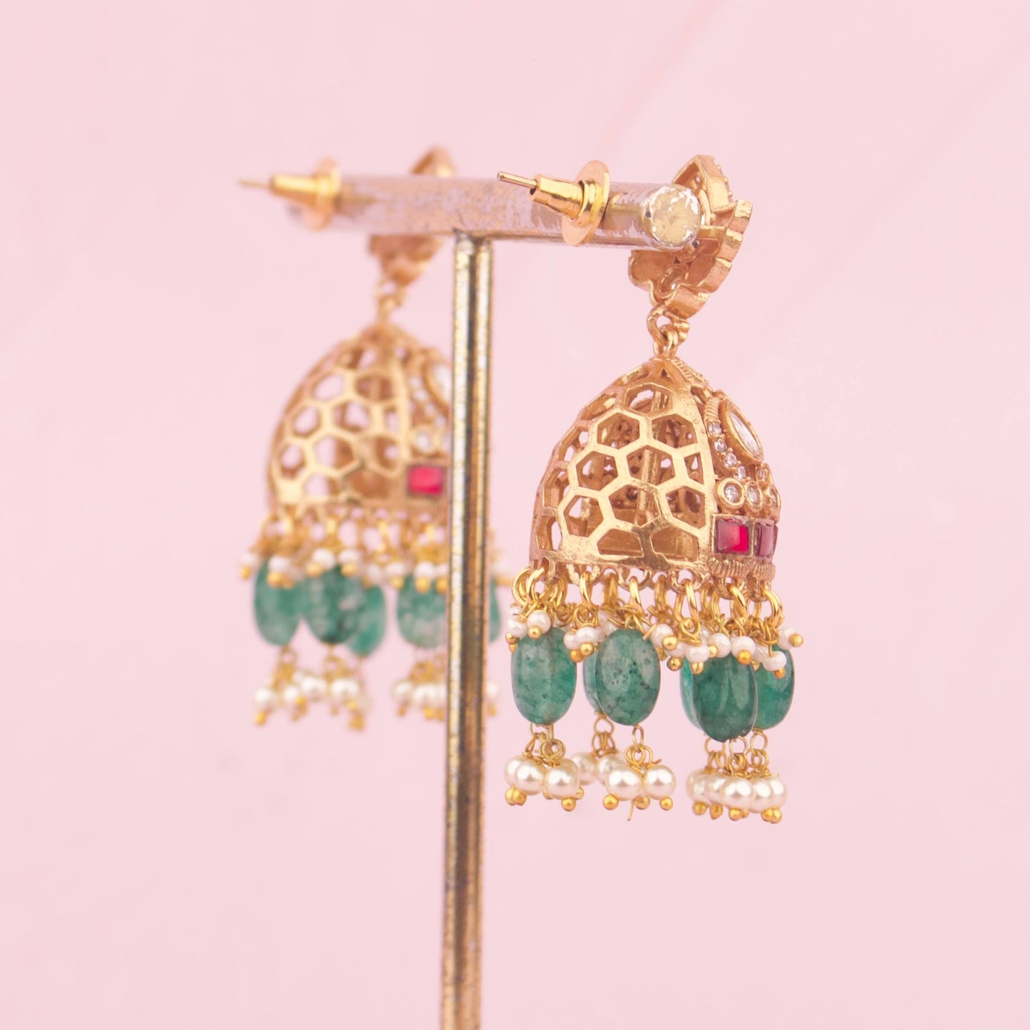 Fusion Moissanite Polki Kundan Layered Necklace Set