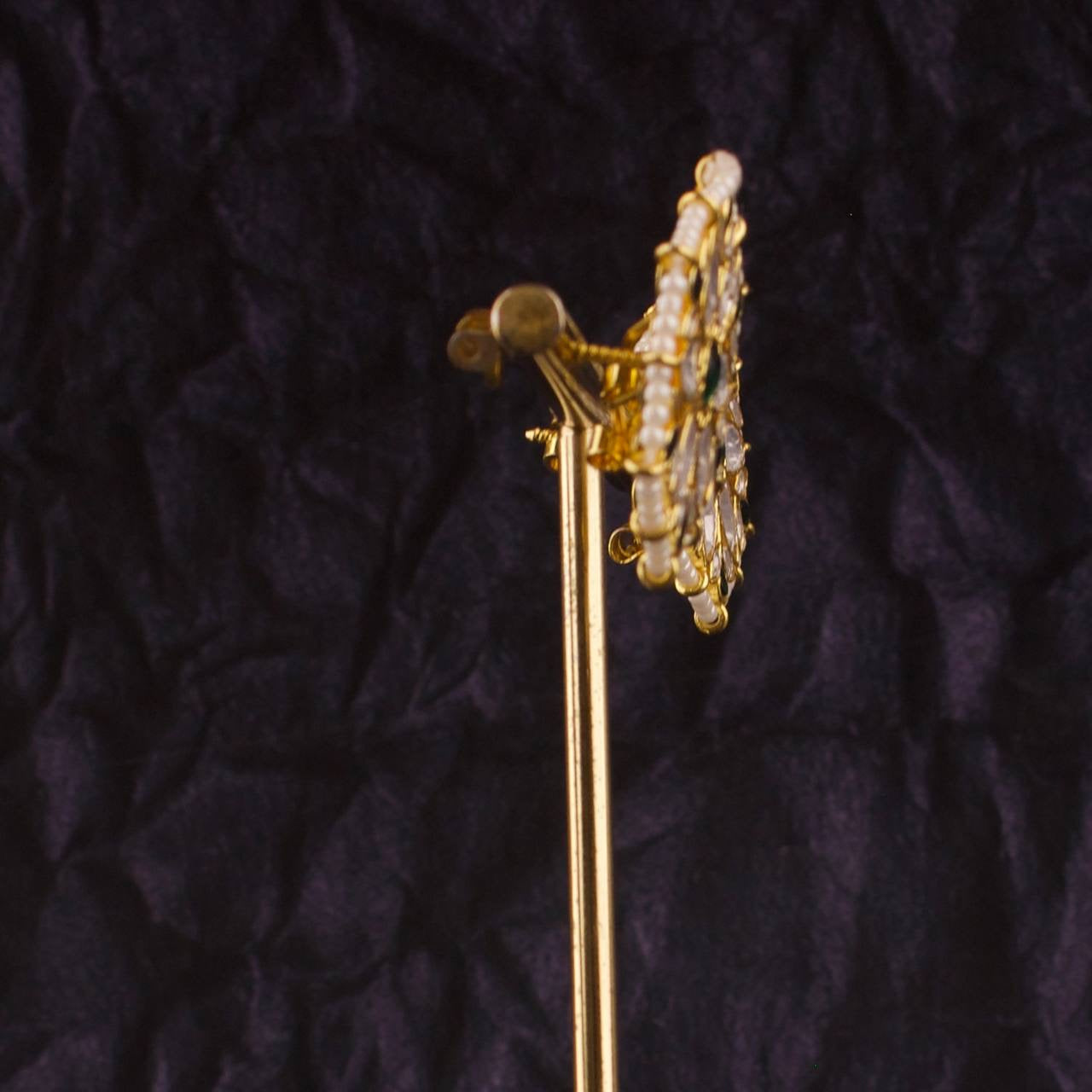 Polki Kundan Studded Jadau Kundan Stud Earrings