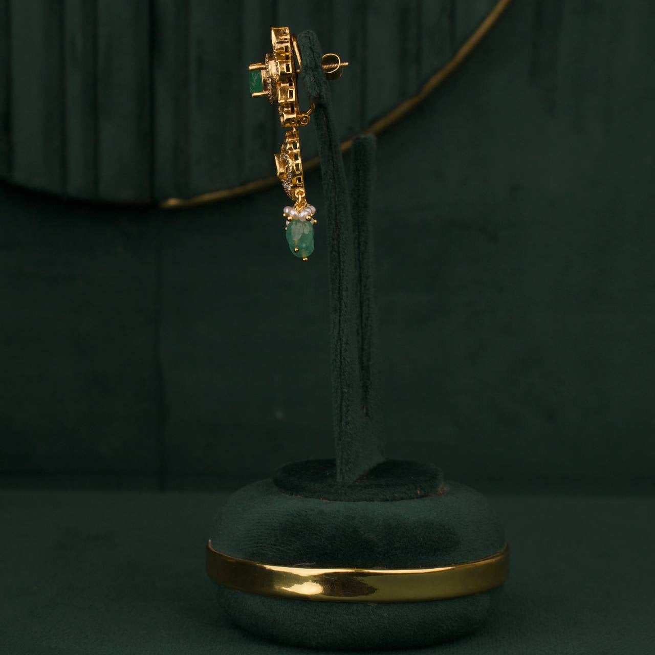 Bridal Polki Necklace Set In Pure 925 Silver