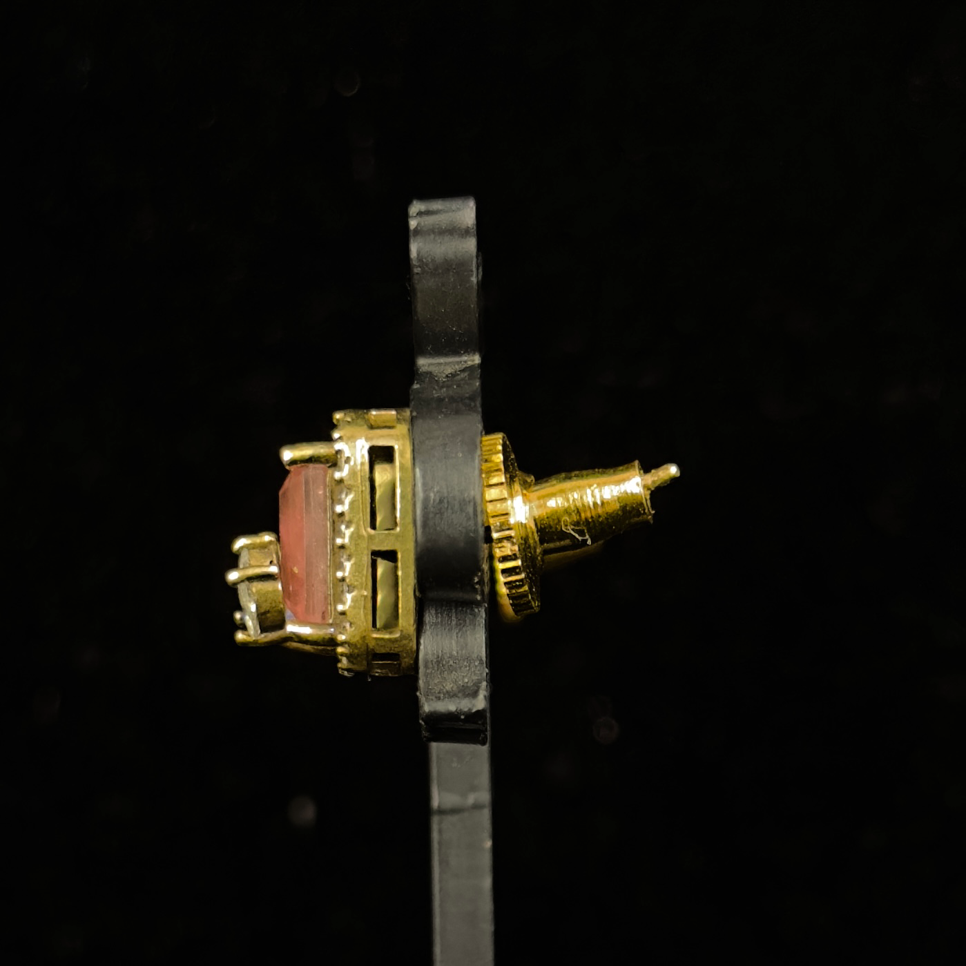 Antique Victorian Pendant Set with Diamond Floral Design and Matching Earrings